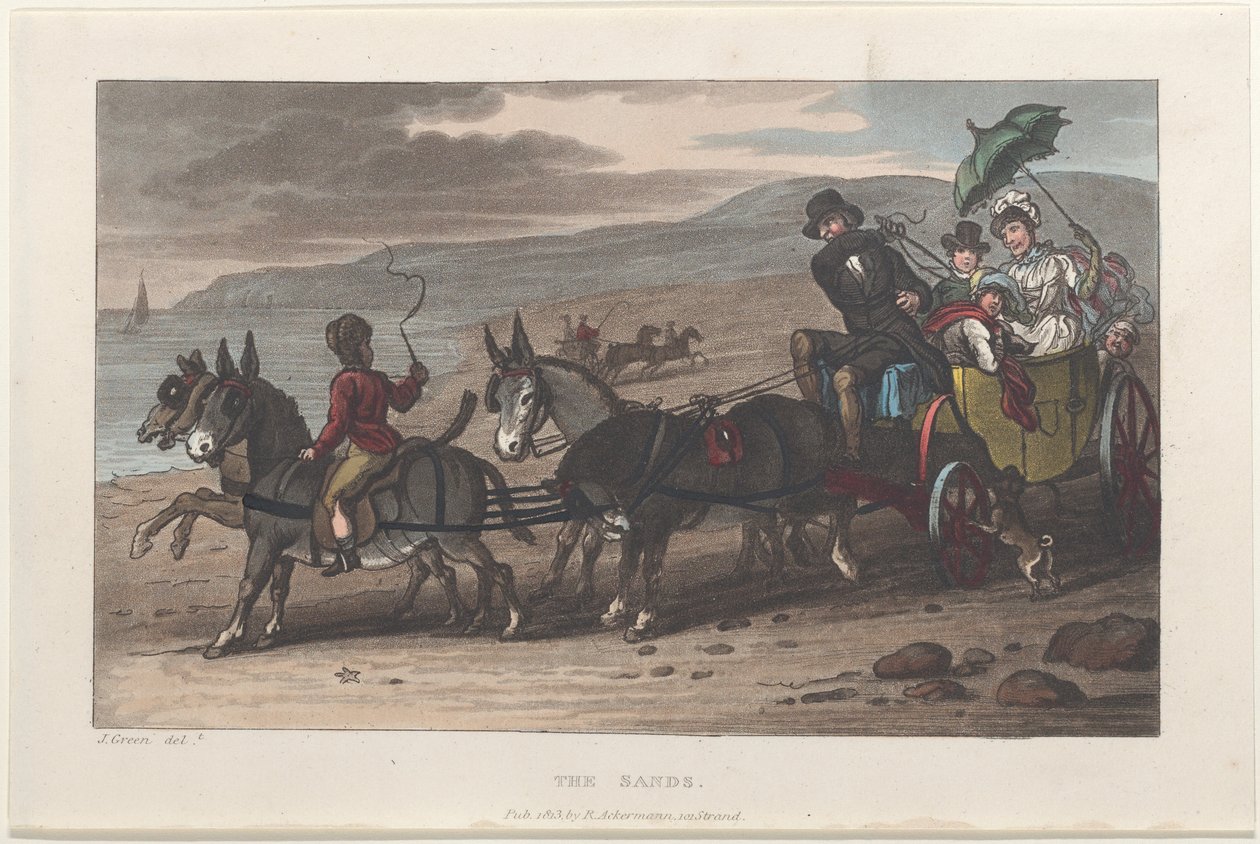 The Sands, from Poetical Sketches of Scarborough, 1813 by Thomas Rowlandson, Joseph Constantine Stadler, J. Bluck