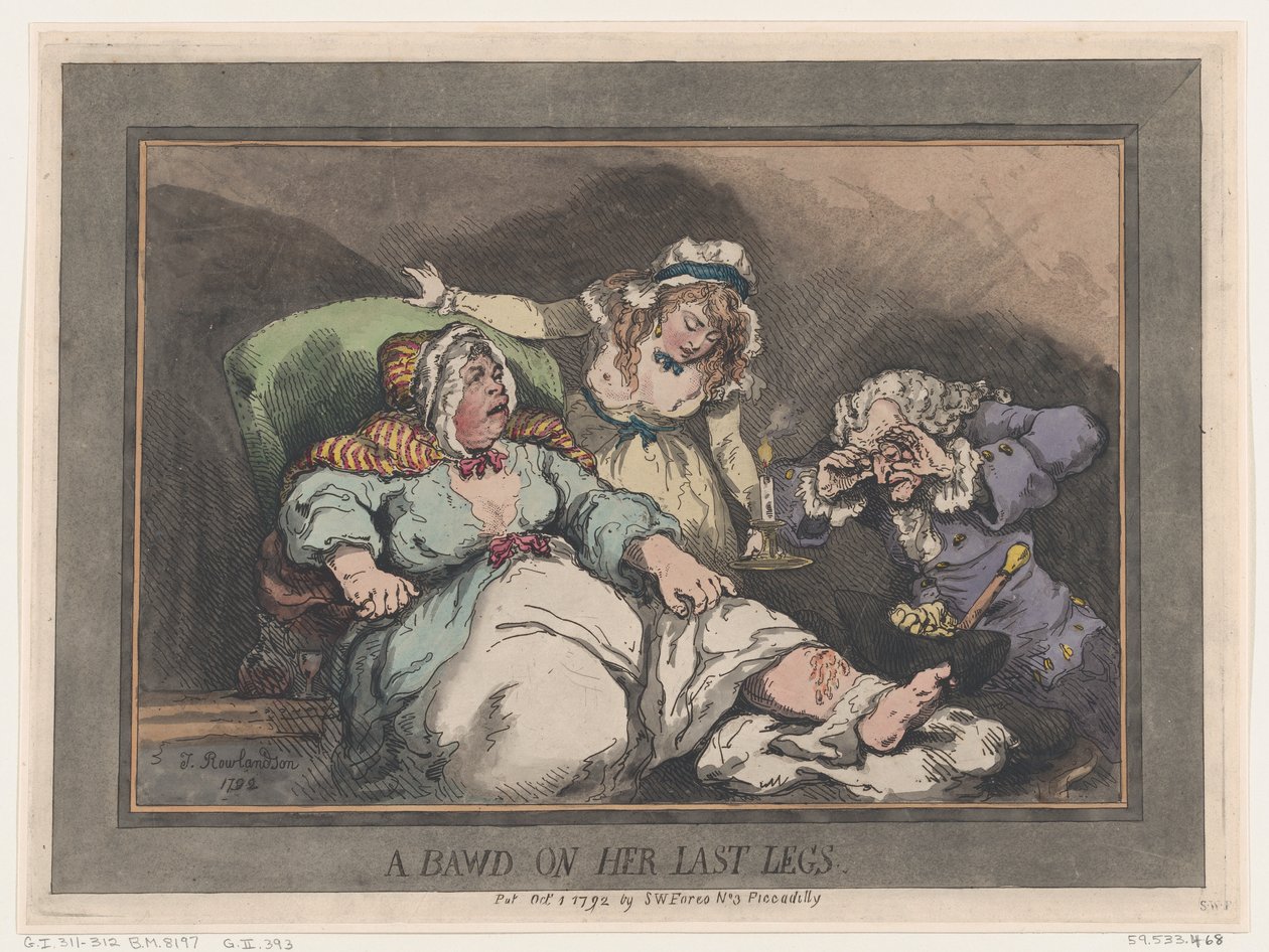 A Bawd on her Last Legs, October 1, 1792 by Thomas Rowlandson