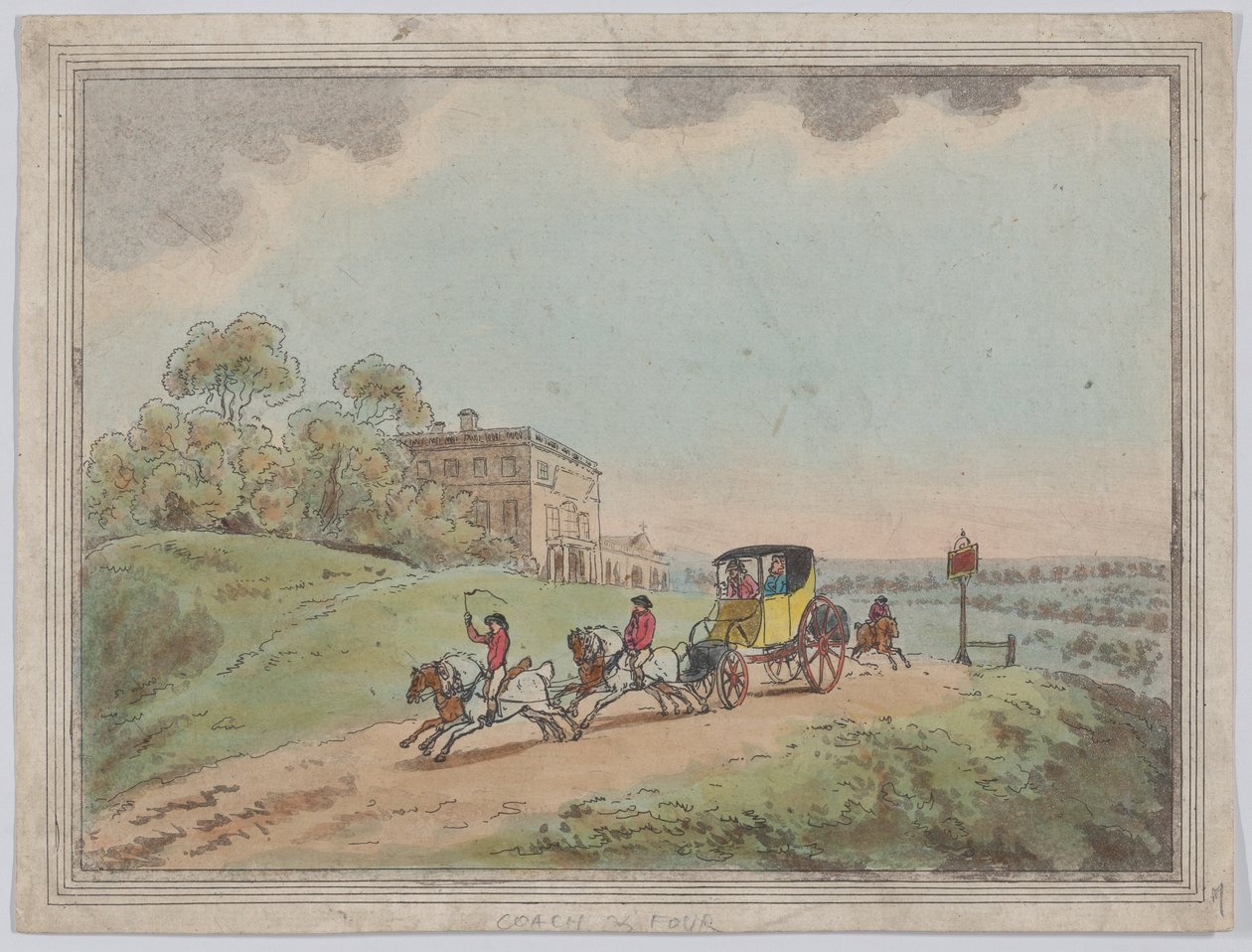 A Coach and Four by Thomas Rowlandson