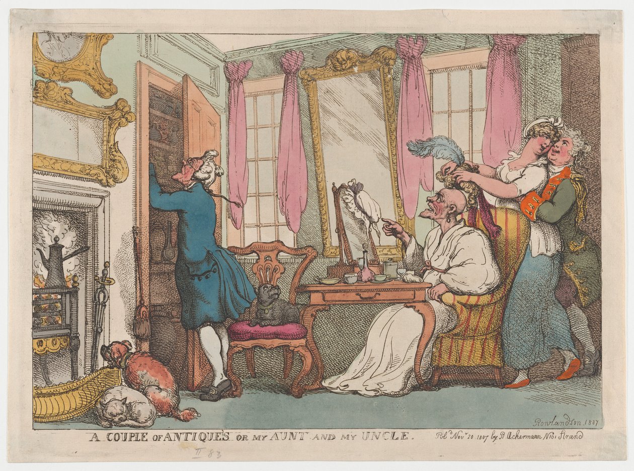 A Couple of Antiques or My Aunt and My Uncle, November 20, 1807 by Thomas Rowlandson