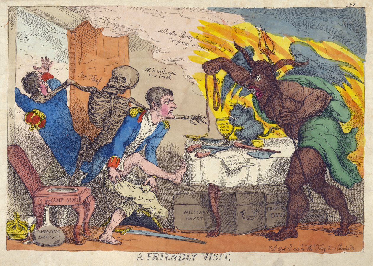 A Friendly Visit, Satire on Napoleon