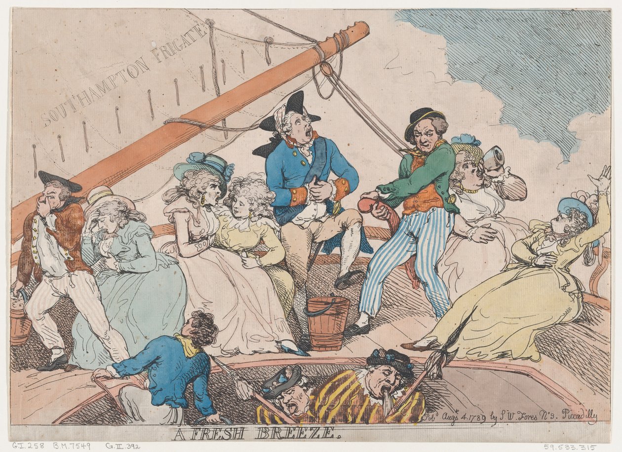 A Fresh Breeze by Thomas Rowlandson