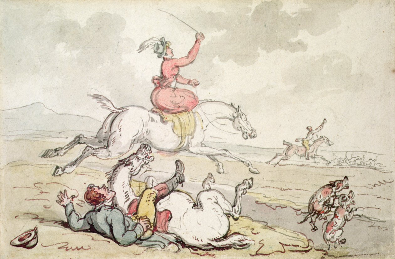 A Hunting Incident by Thomas Rowlandson