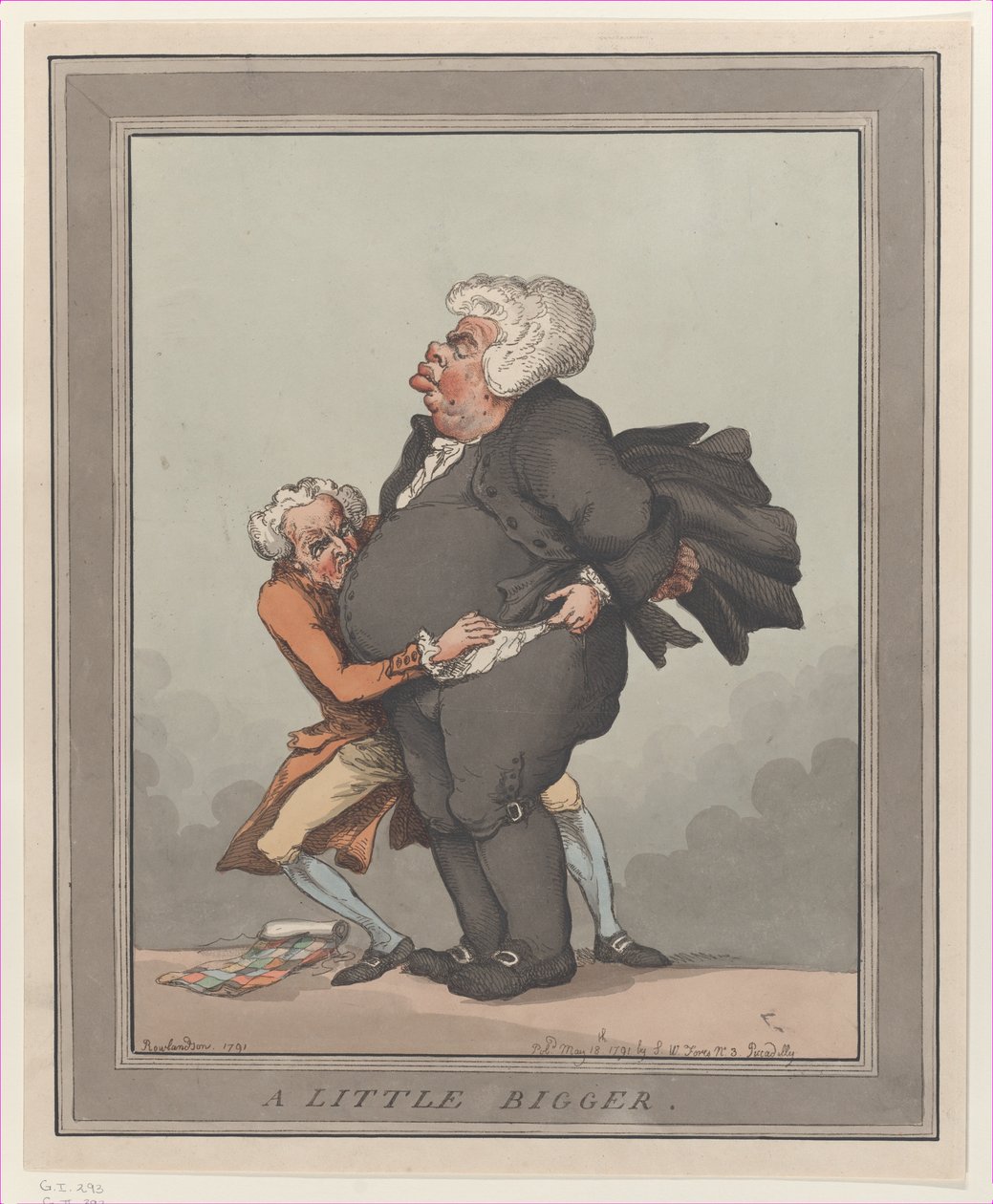 A Little Bigger, May 18, 1791 by Thomas Rowlandson
