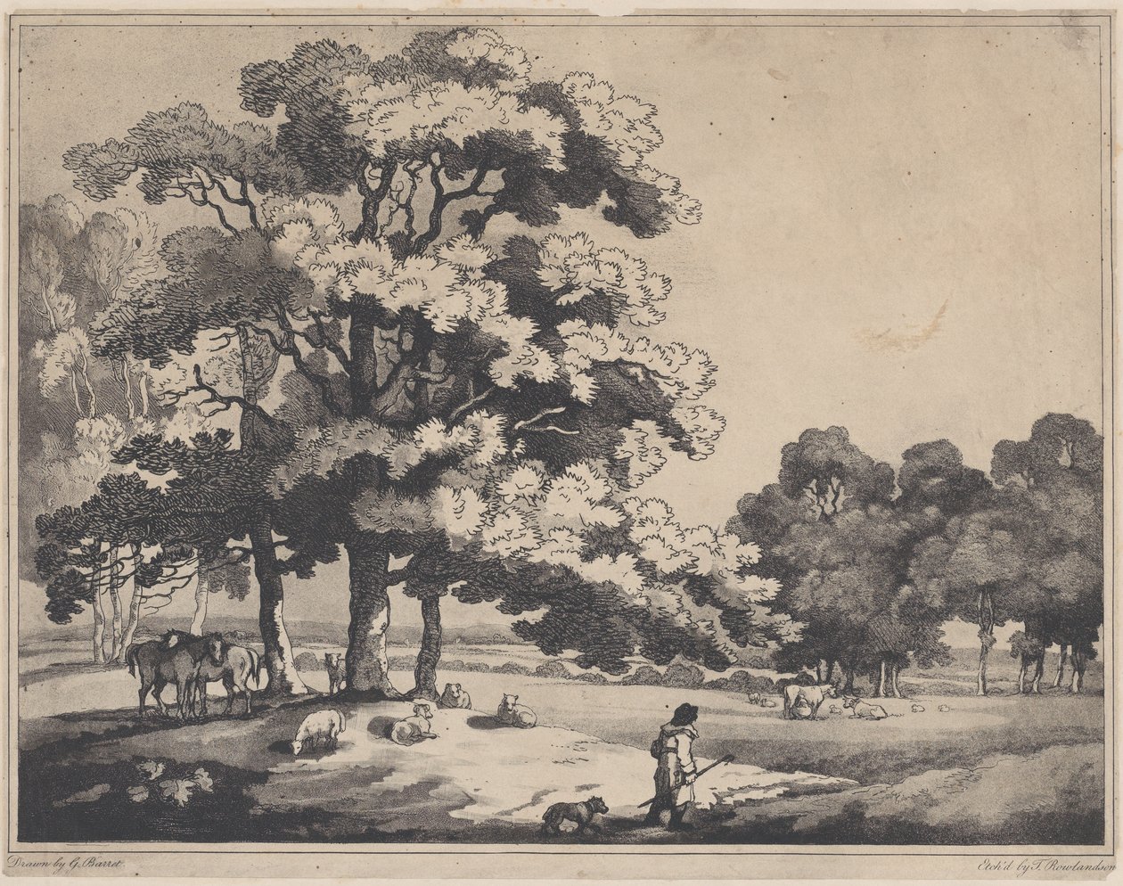 A Park Landscape, 1783-89 by Thomas Rowlandson