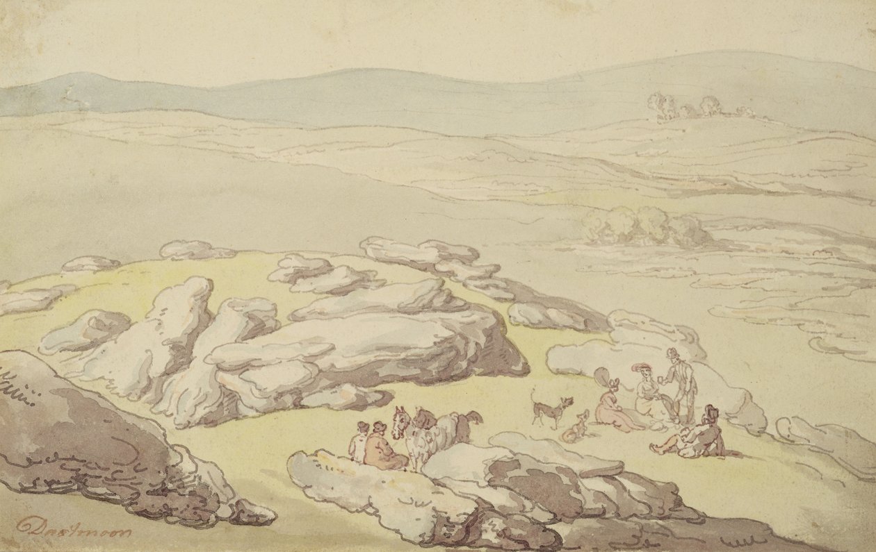 A Picnic on Dartmoor by Thomas Rowlandson