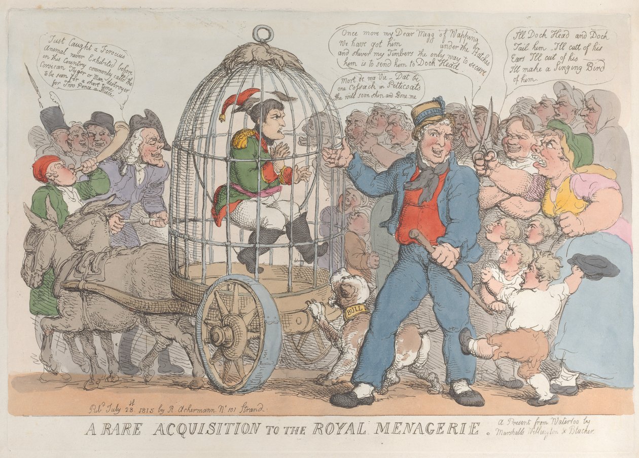 A Rare Acquisition to the Royal Menagerie, July 28, 1815 by Thomas Rowlandson
