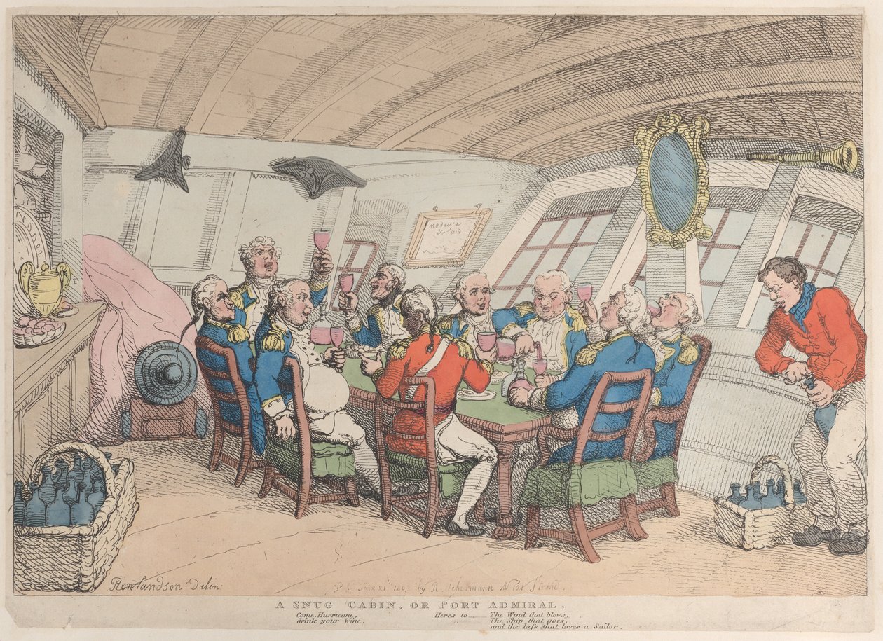 A Snug Cabin, or Port Admiral, June 21, 1808 by Thomas Rowlandson