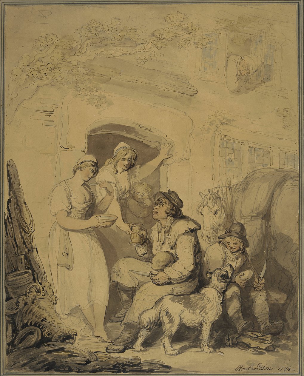 A Stop at the Inn by Thomas Rowlandson