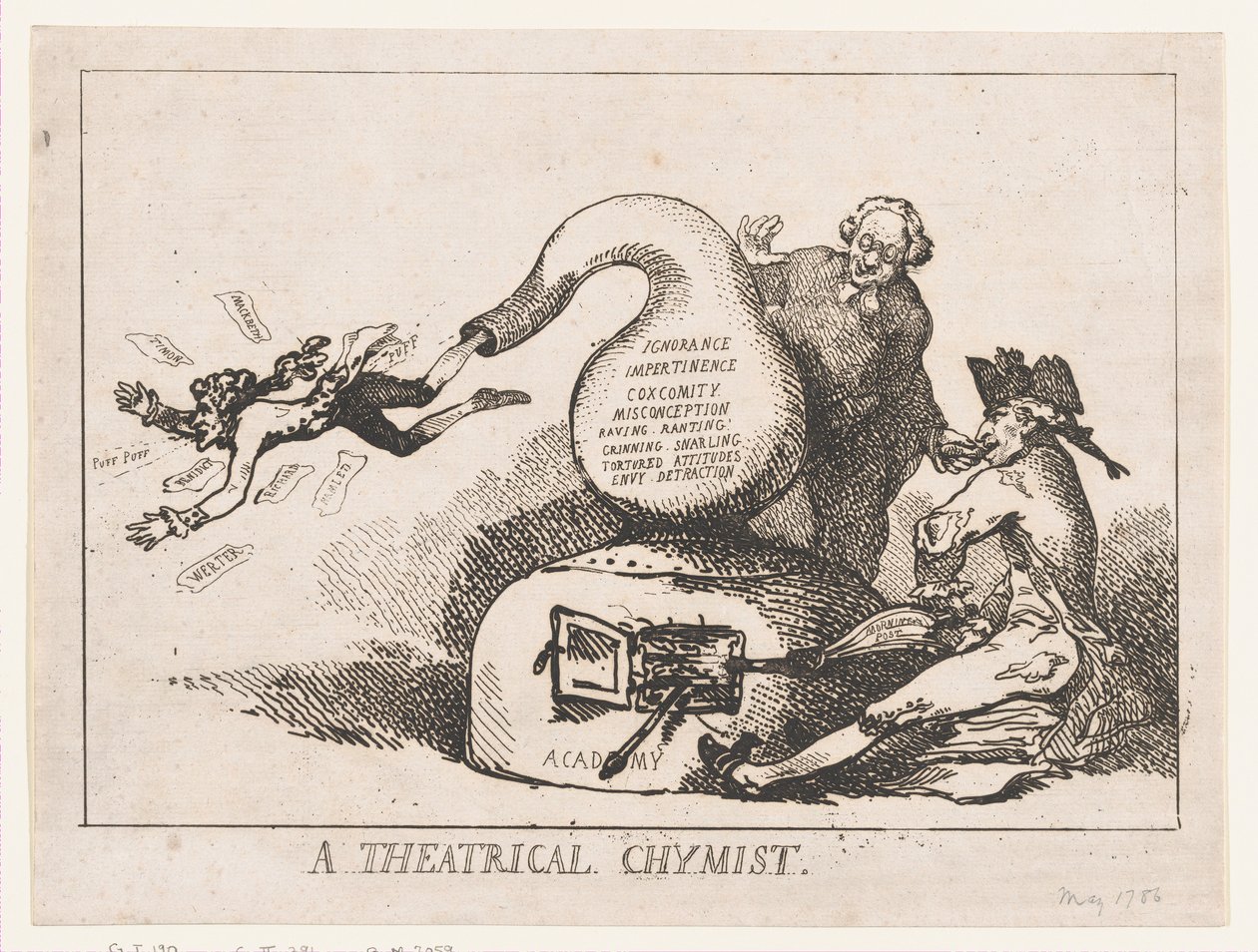 A Theatrical Chymist by Thomas Rowlandson