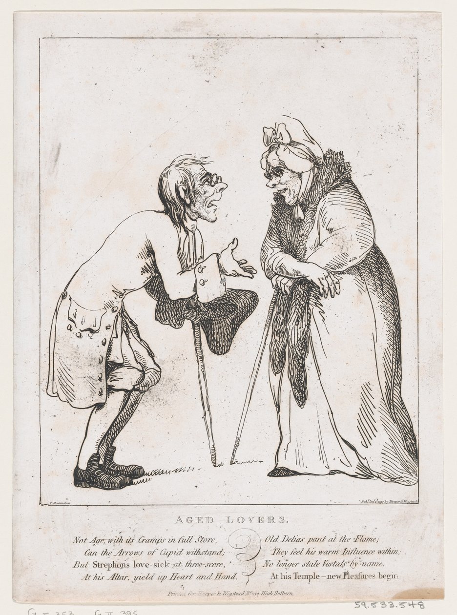 Aged Lovers, January 2, 1797 by Thomas Rowlandson