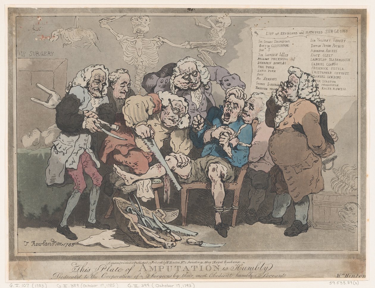 Amputation, February 17, 1786 by Thomas Rowlandson