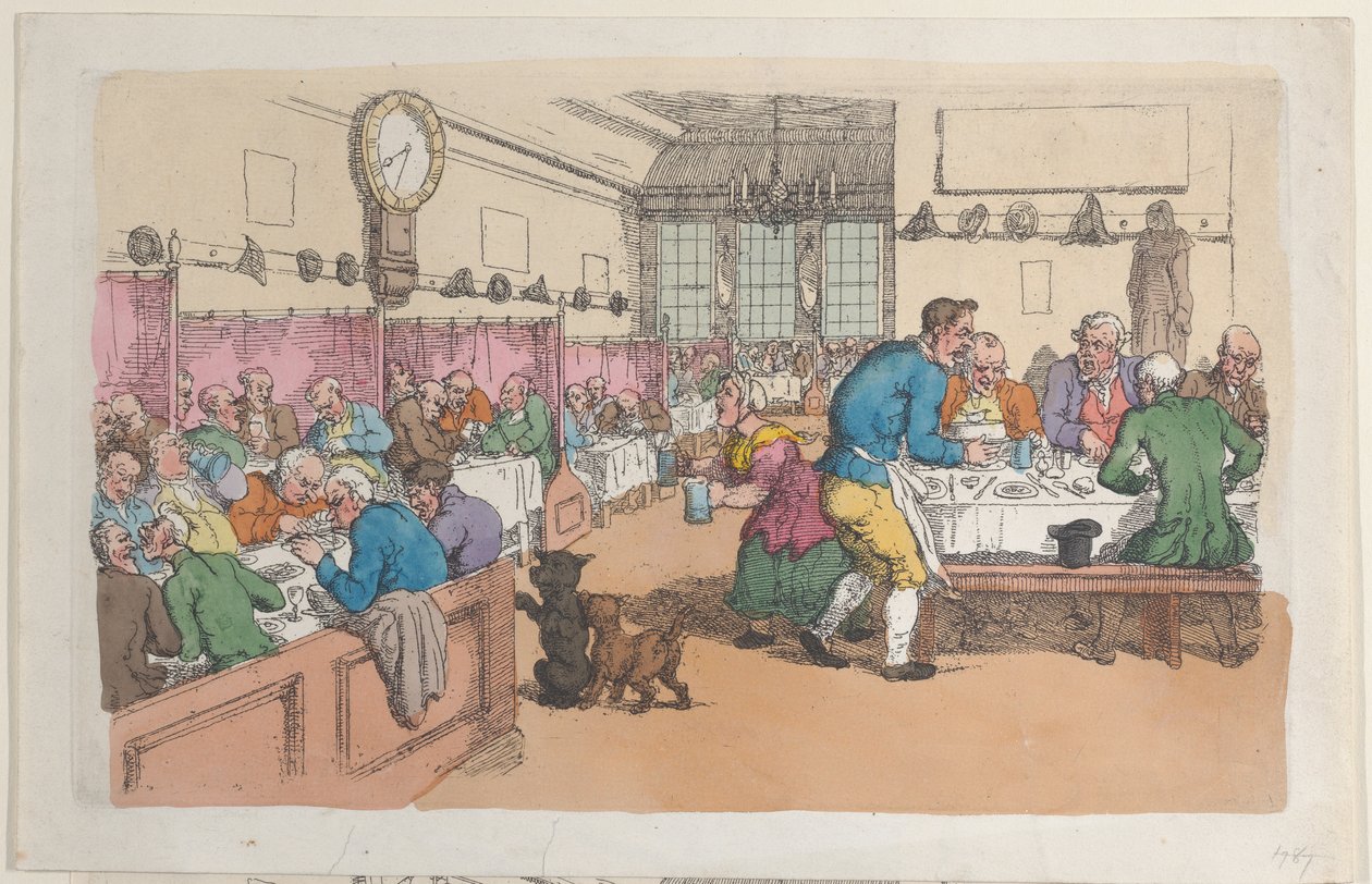 An Eating House by Thomas Rowlandson