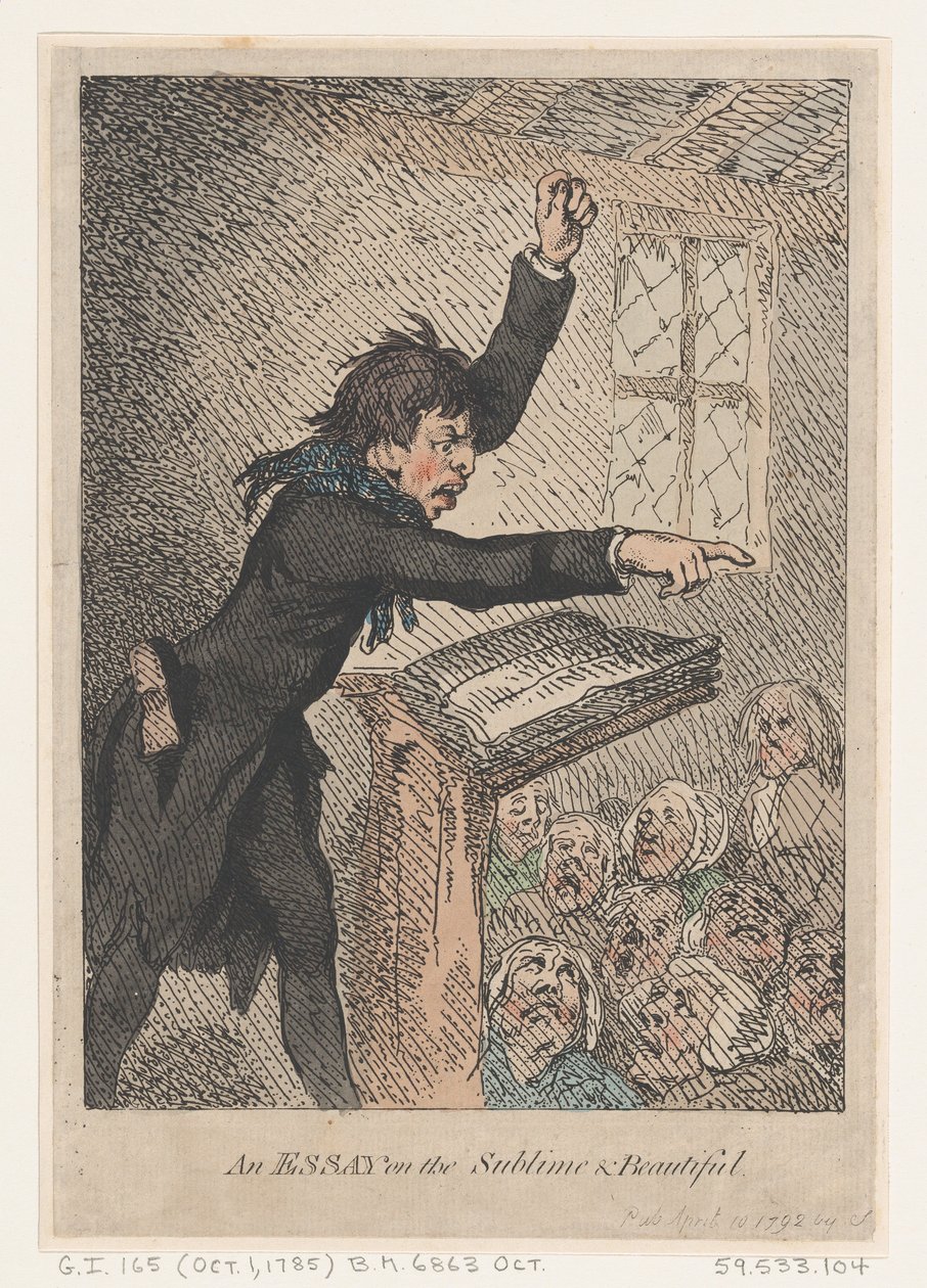 An Essay on the Sublime & Beautiful, April 10, 1792 by Thomas Rowlandson