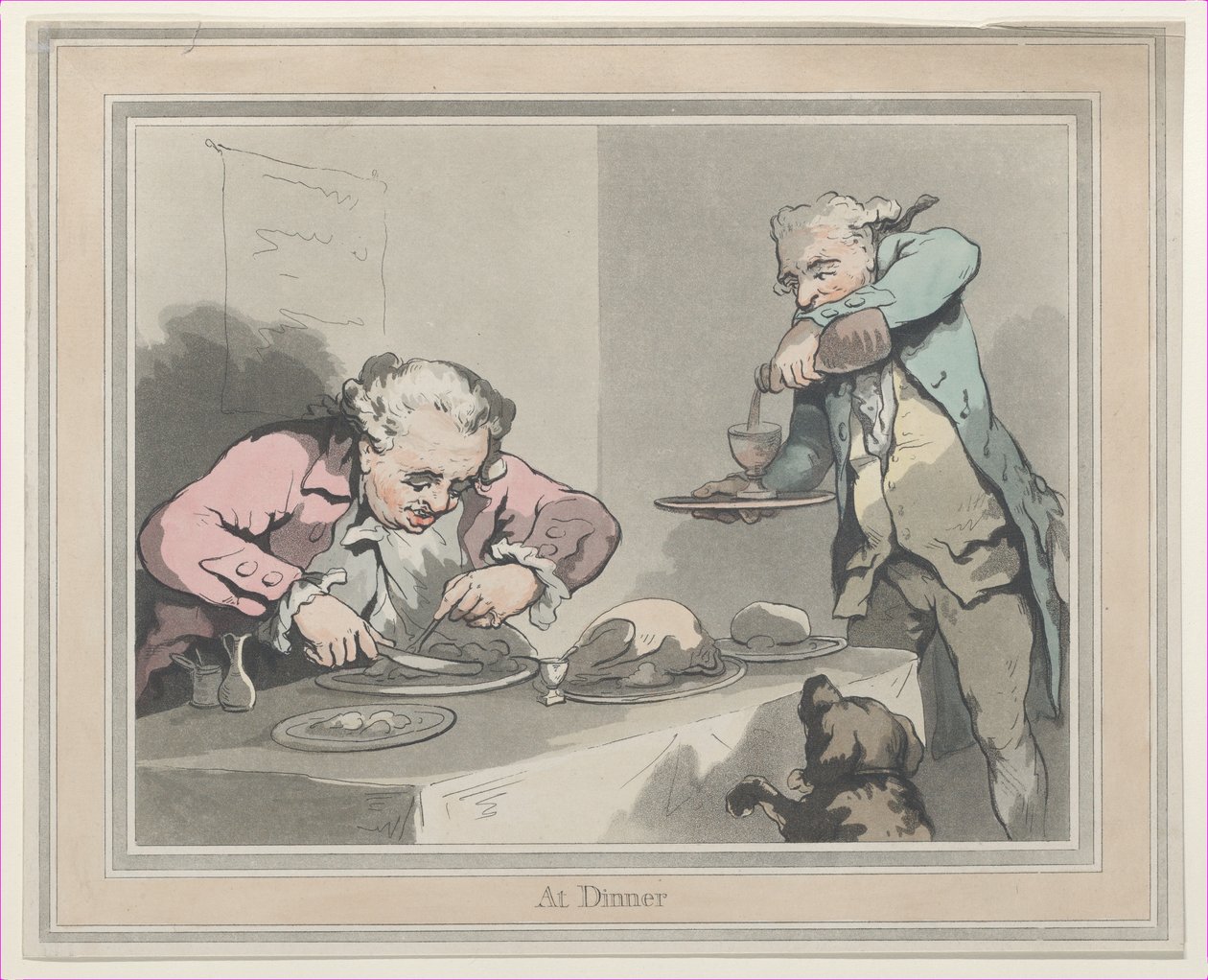 At Dinner by Thomas Rowlandson