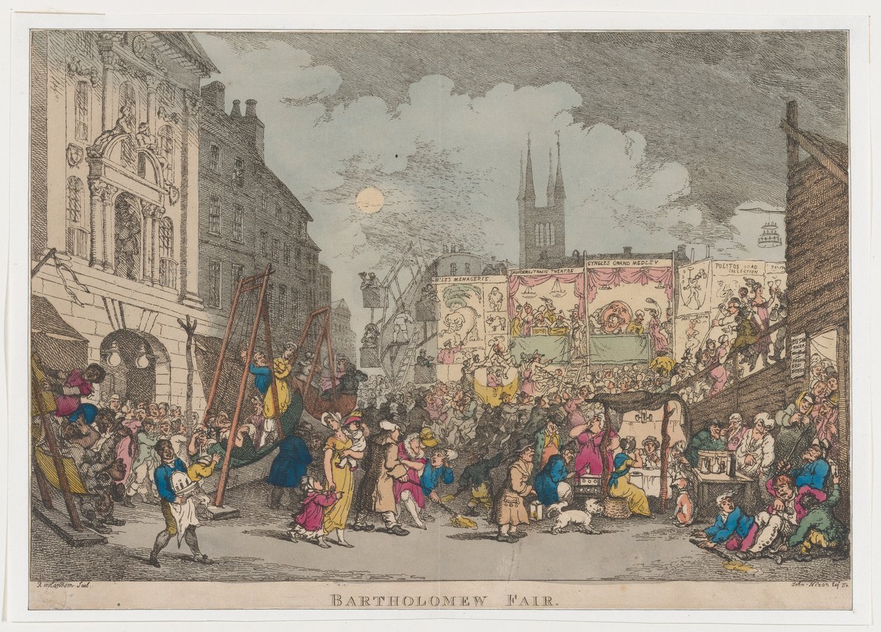 Bartholomew Fair, 1807 by Thomas Rowlandson