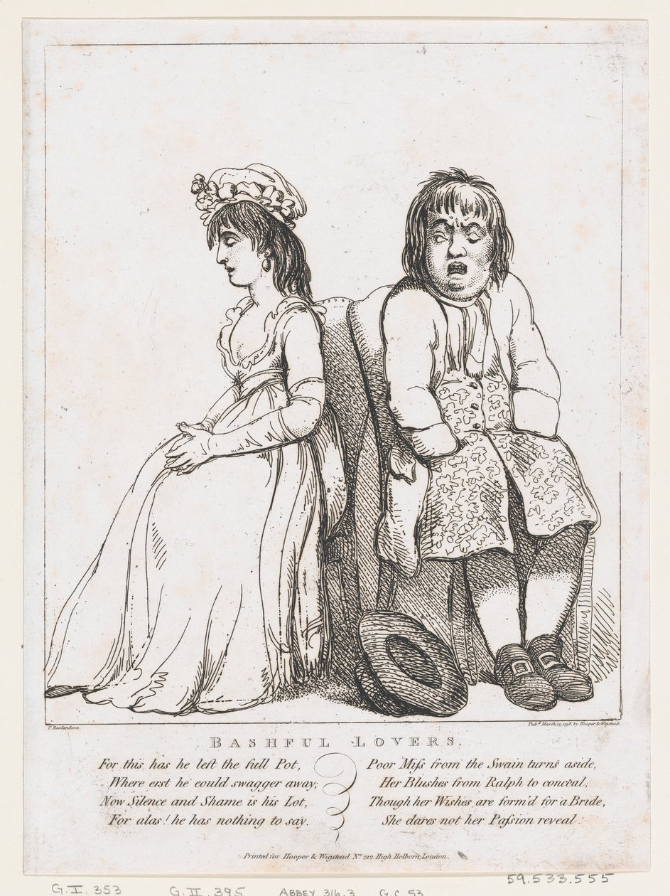 Bashful Lovers, March 15, 1798 by Thomas Rowlandson