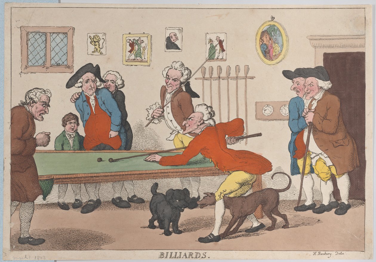 Billiards, March 1, 1803 by Thomas Rowlandson