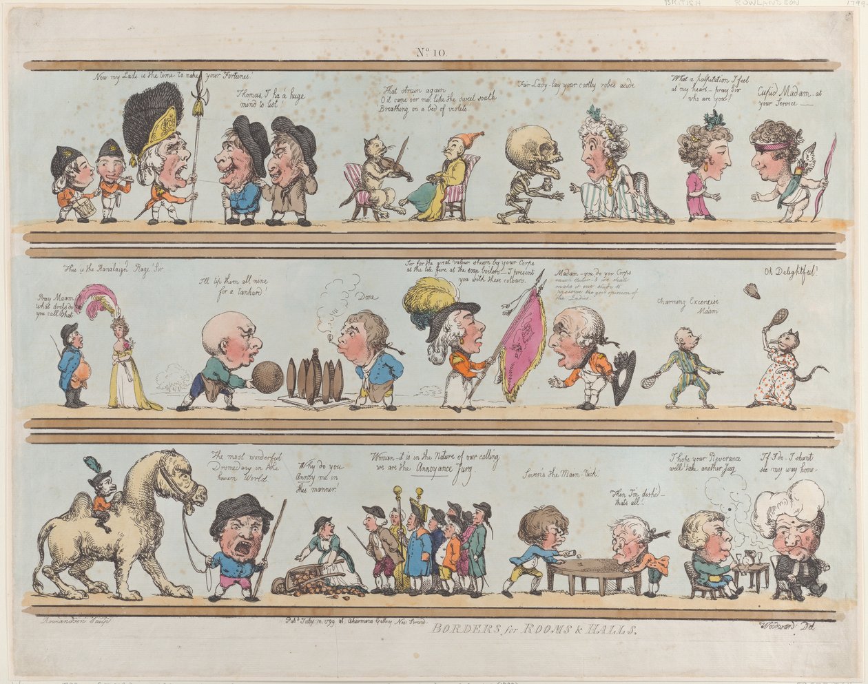Borders for Rooms & Halls, Plate 10, July 10, 1799 by Thomas Rowlandson