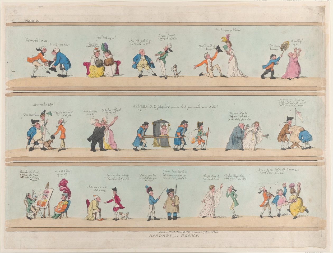 Borders for Rooms, Plate 2, March 25, 1799 by Thomas Rowlandson