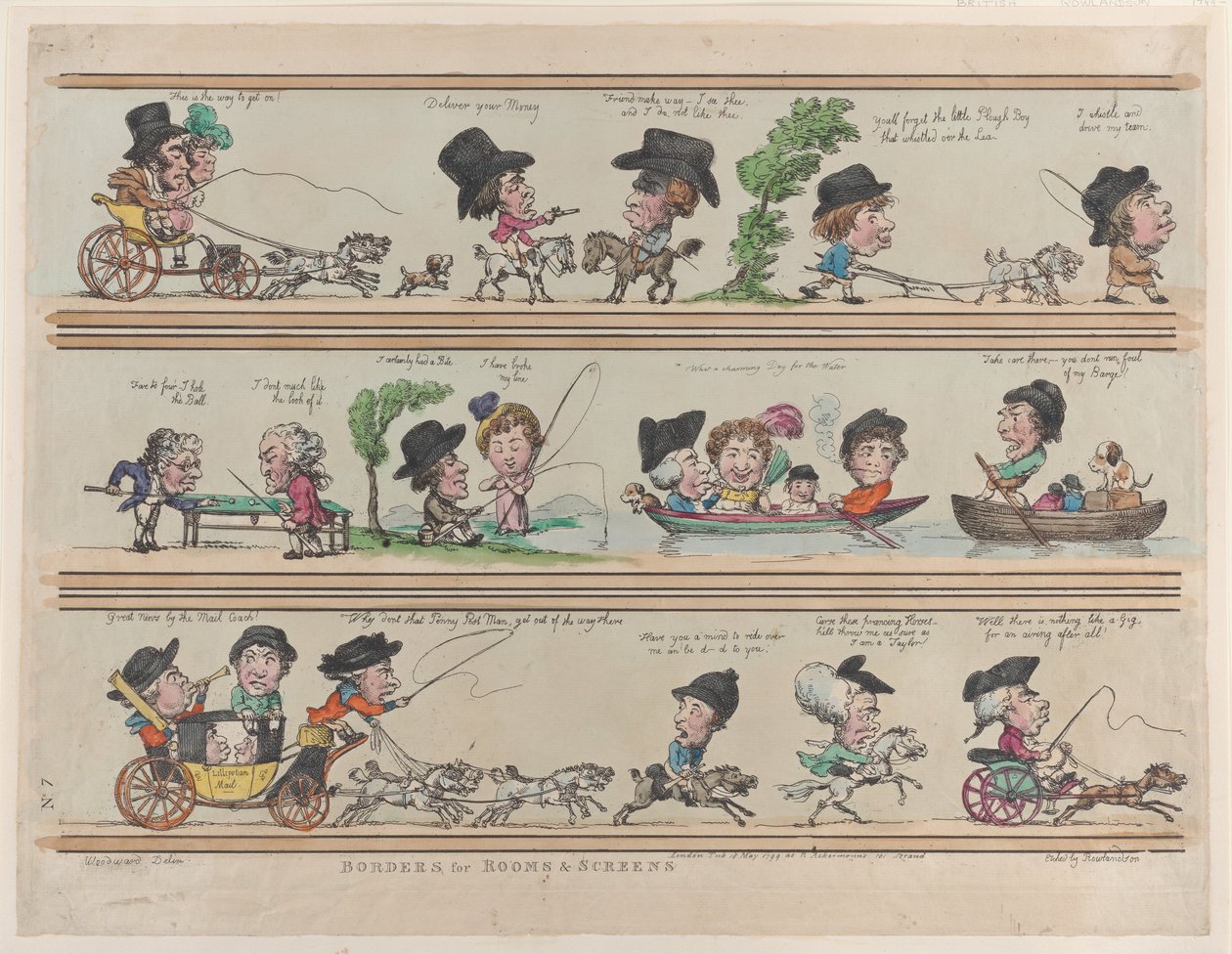Borders for Rooms & Screens, Plate 7 by Thomas Rowlandson