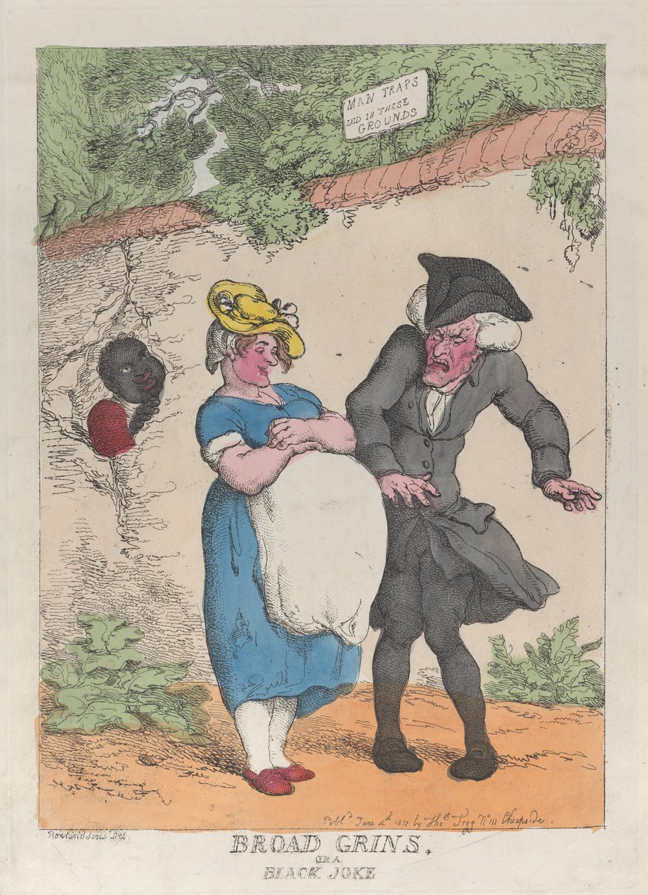 Broad Grins, or a Black Joke by Thomas Rowlandson