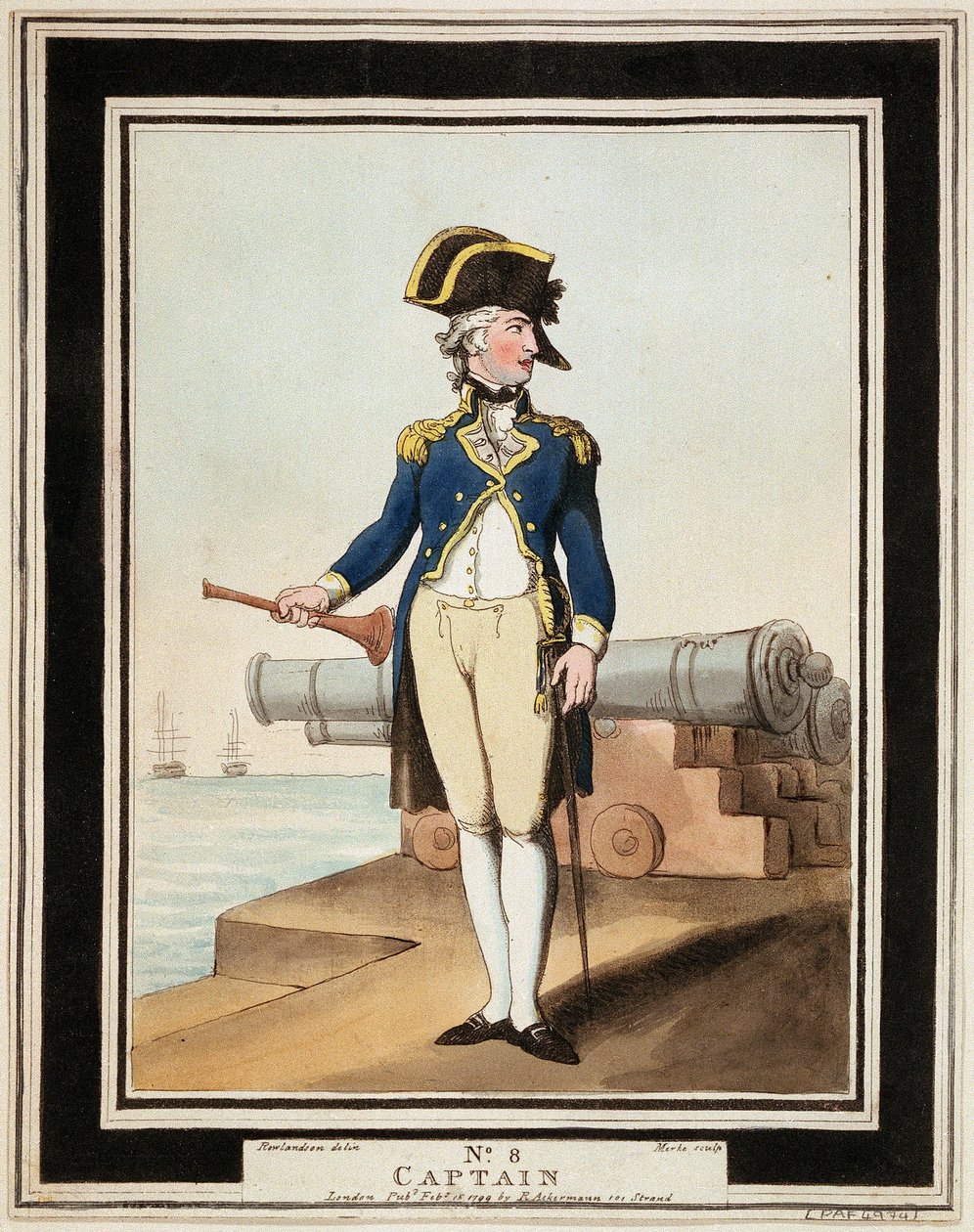 Captain of the Royal Navy in the 18th century by Thomas Rowlandson