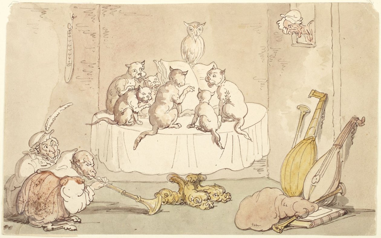 Cats and Monkeys by Thomas Rowlandson