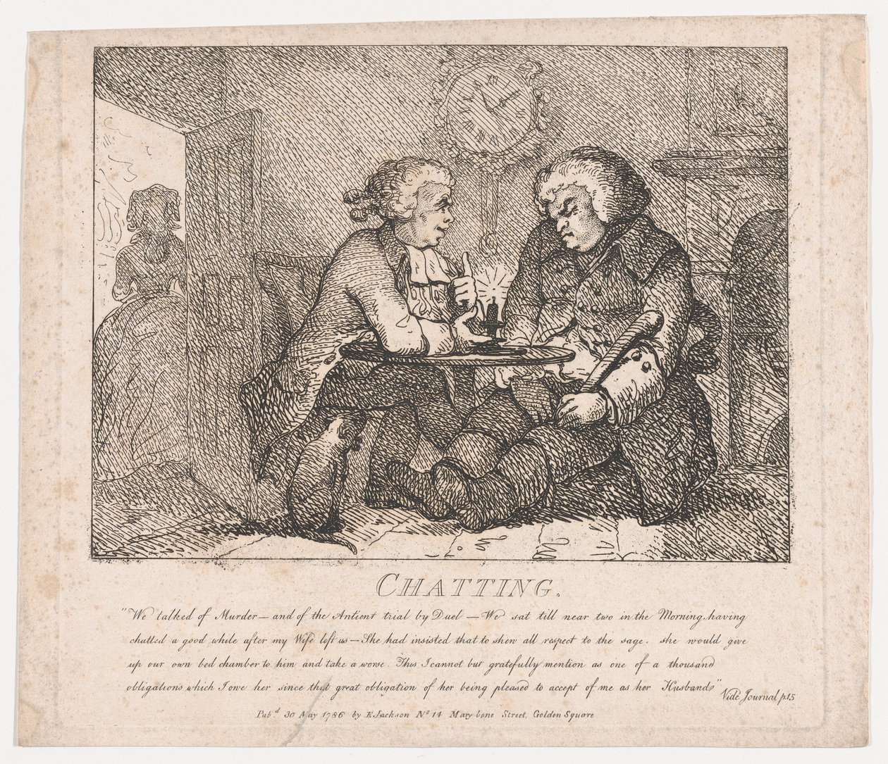 Chatting Picturesque Beauties of Boswell, Part the First, May 30, 1786 by Thomas Rowlandson