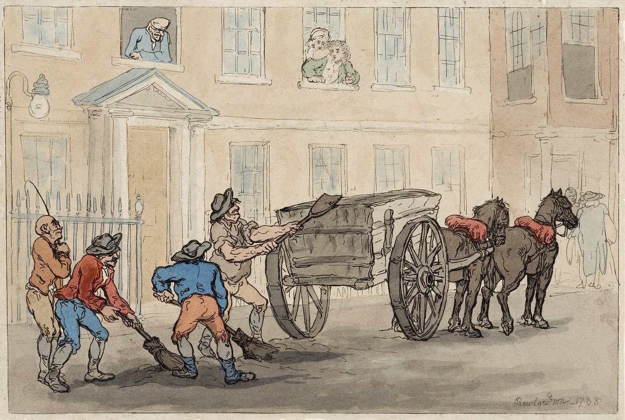 Collecting the Night Soil by Thomas Rowlandson