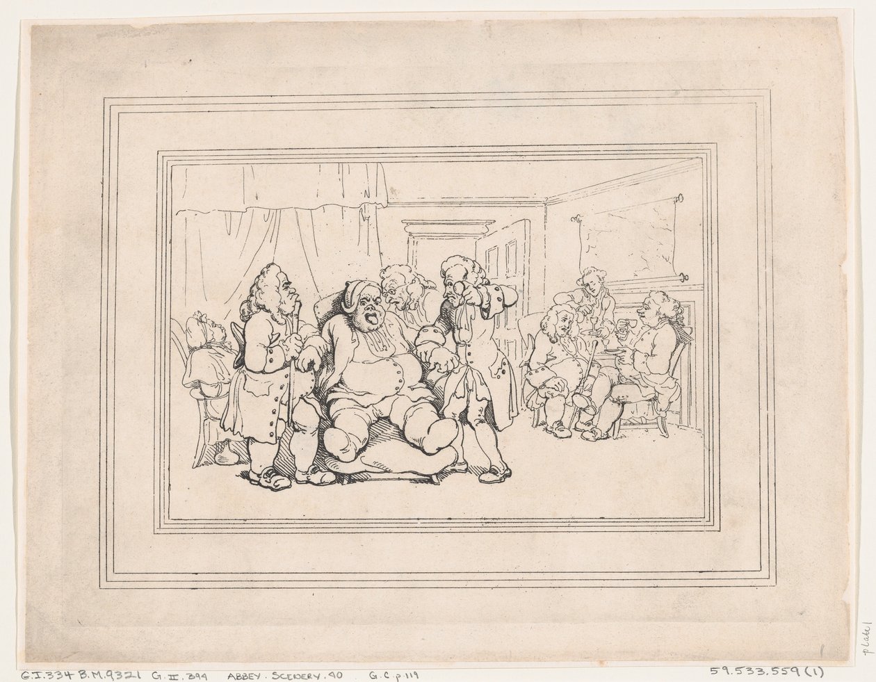 Comforts of Bath, Plate 1, January 6, 1798 by Thomas Rowlandson