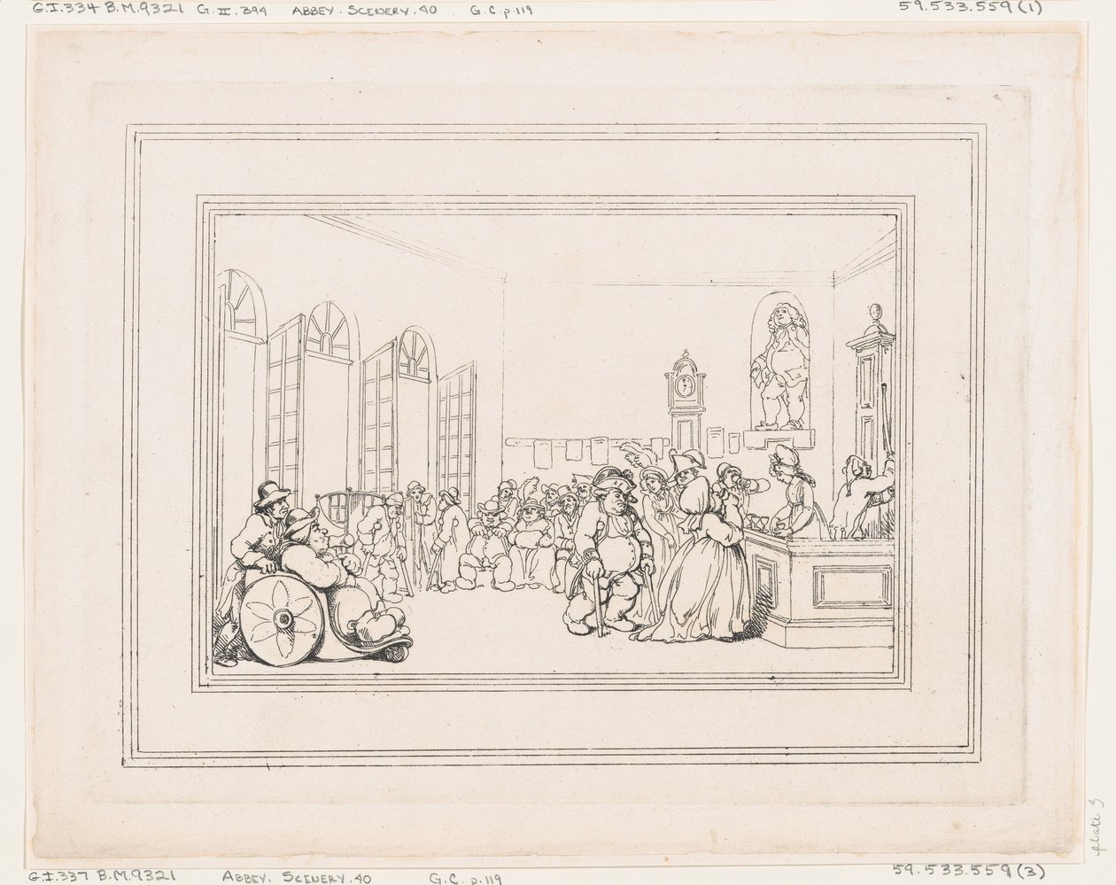 Comforts of Bath, Plate 3 by Thomas Rowlandson