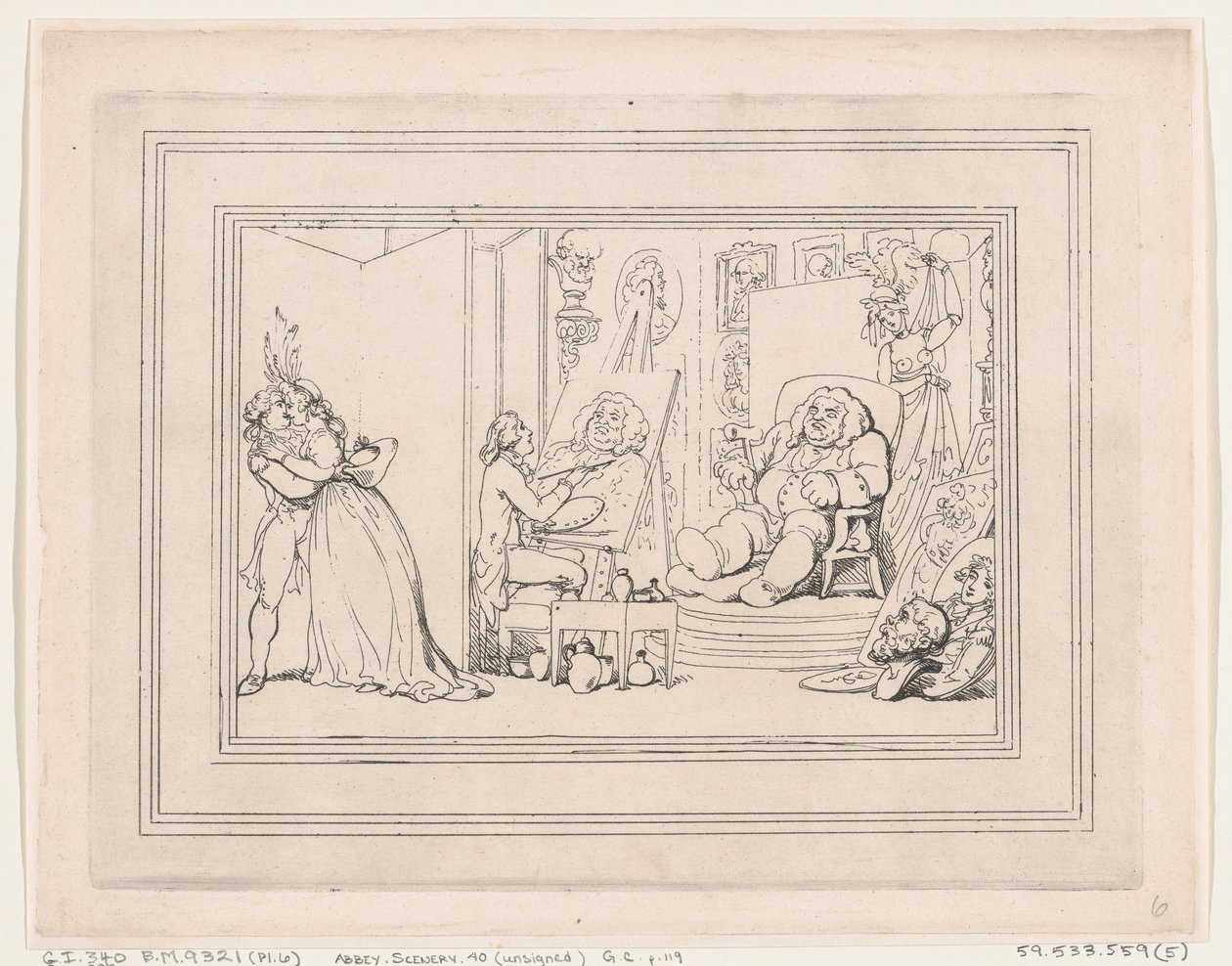 Comforts of Bath, Plate 6, January 6, 1798 by Thomas Rowlandson