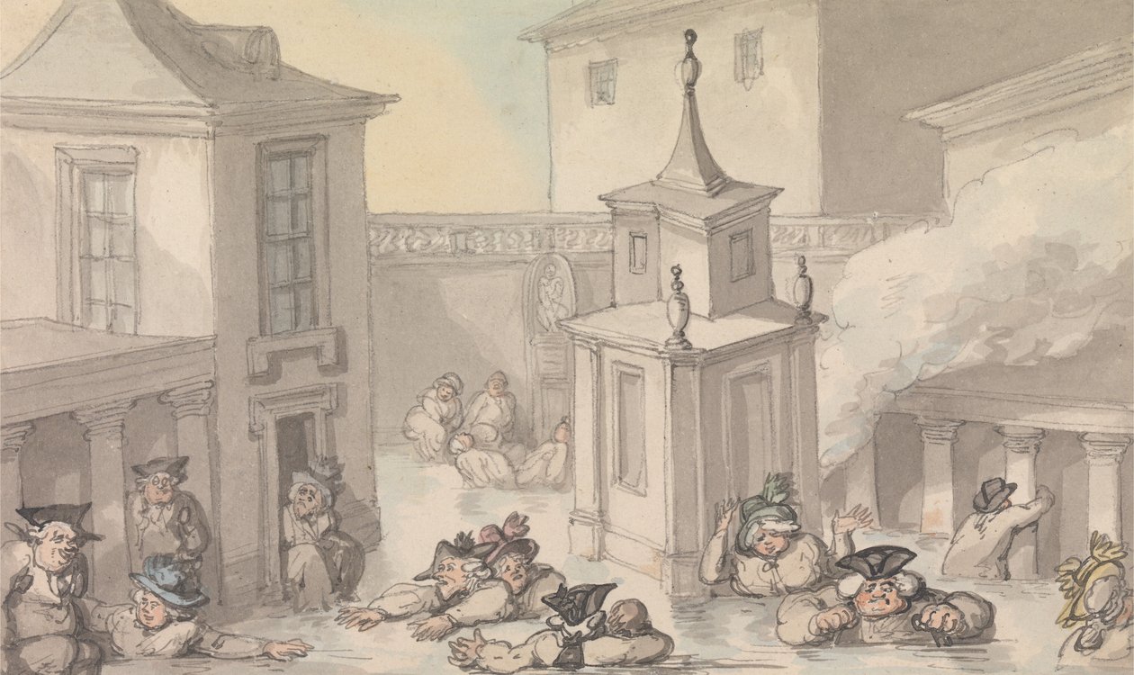 Comforts of Bath: The Bath by Thomas Rowlandson
