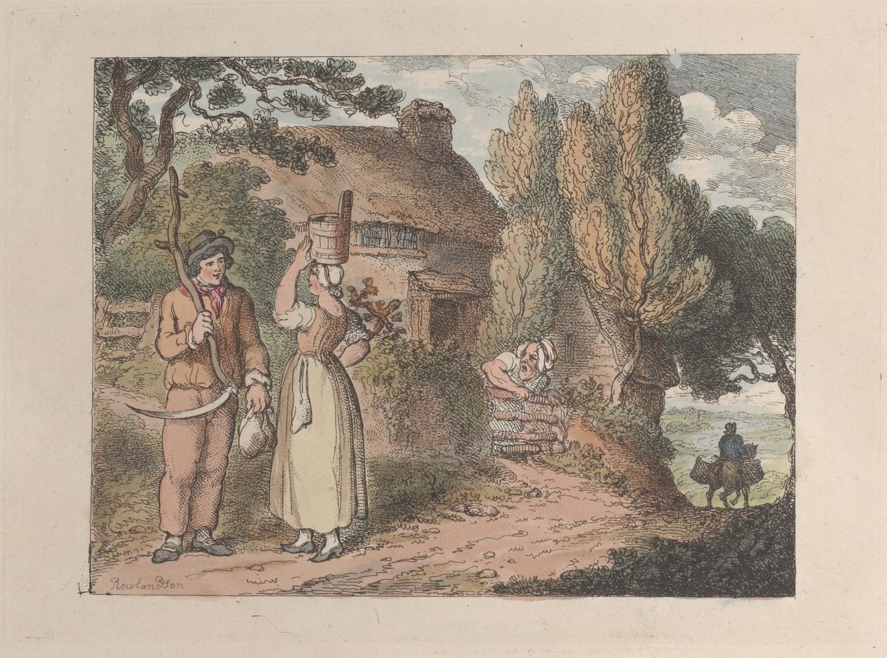 Cornwall, An Overlooker by Thomas Rowlandson