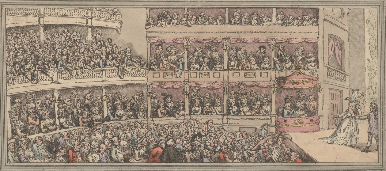 Covent Garden Theatre by Thomas Rowlandson