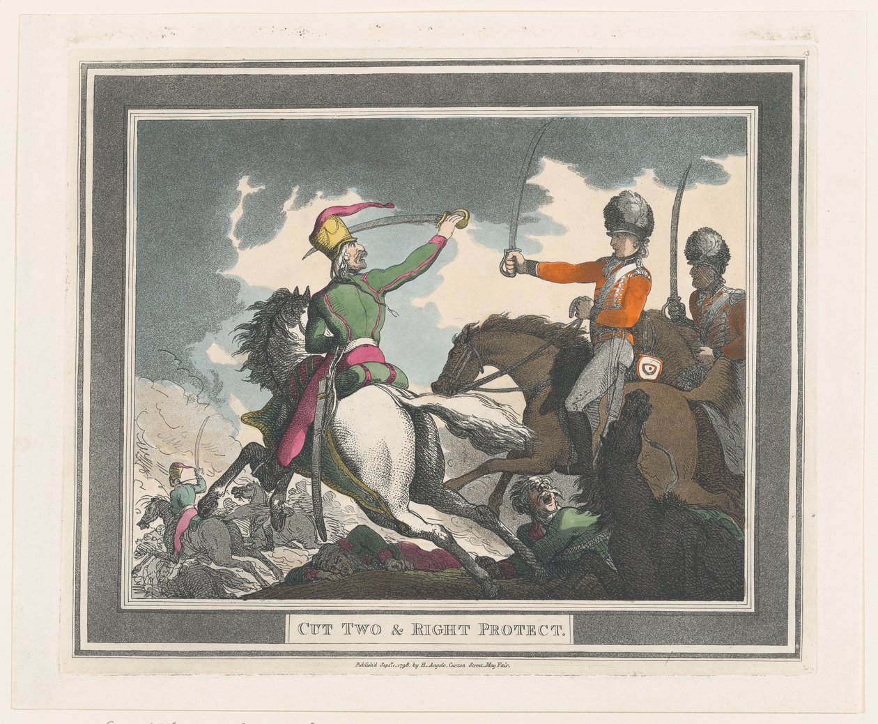 Cut Two & Right Protect by Thomas Rowlandson