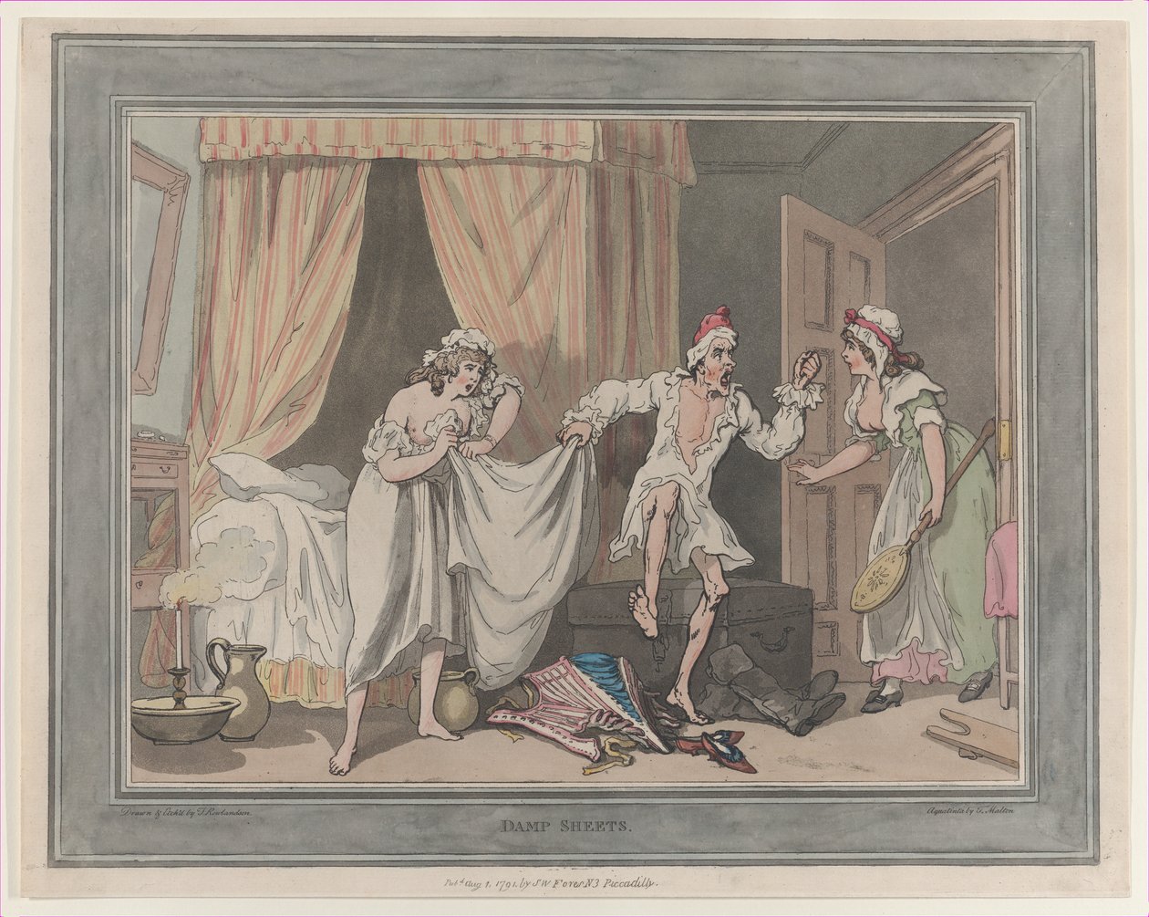 Damp Sheets, August 1, 1791 by Thomas Rowlandson