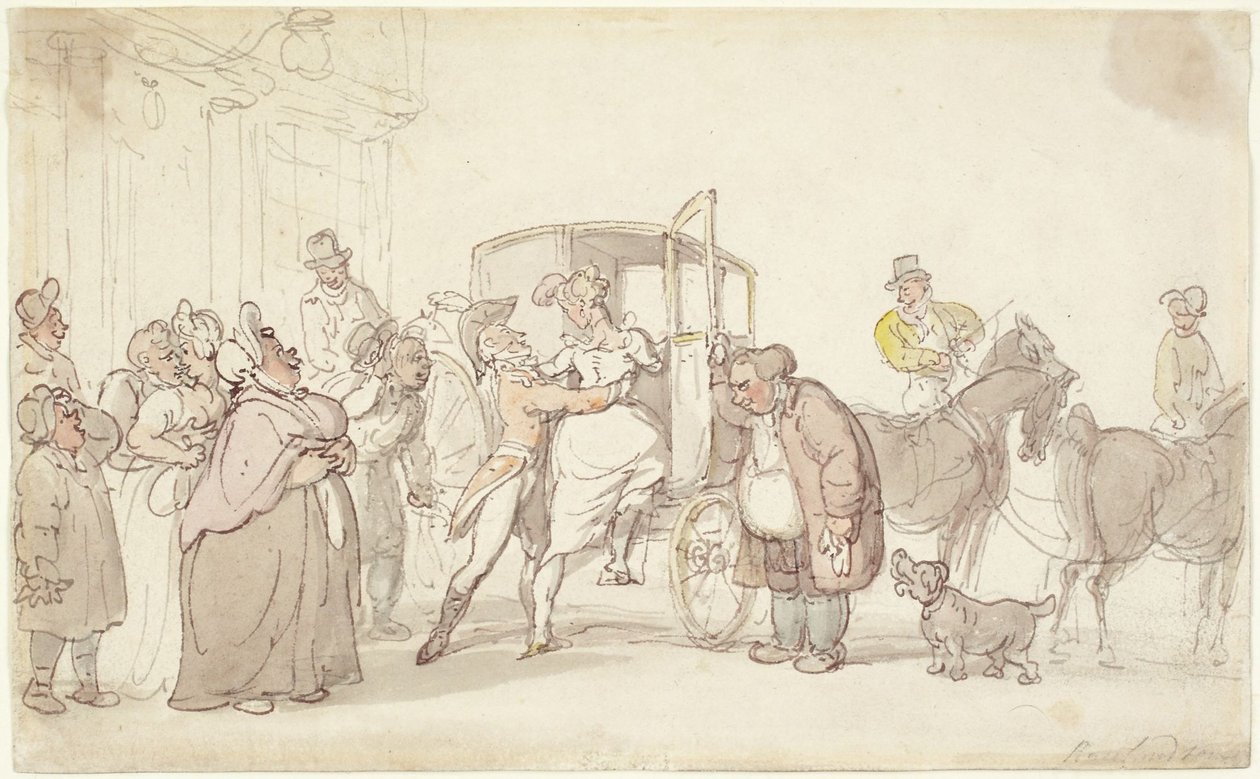 Departure Scene by Thomas Rowlandson