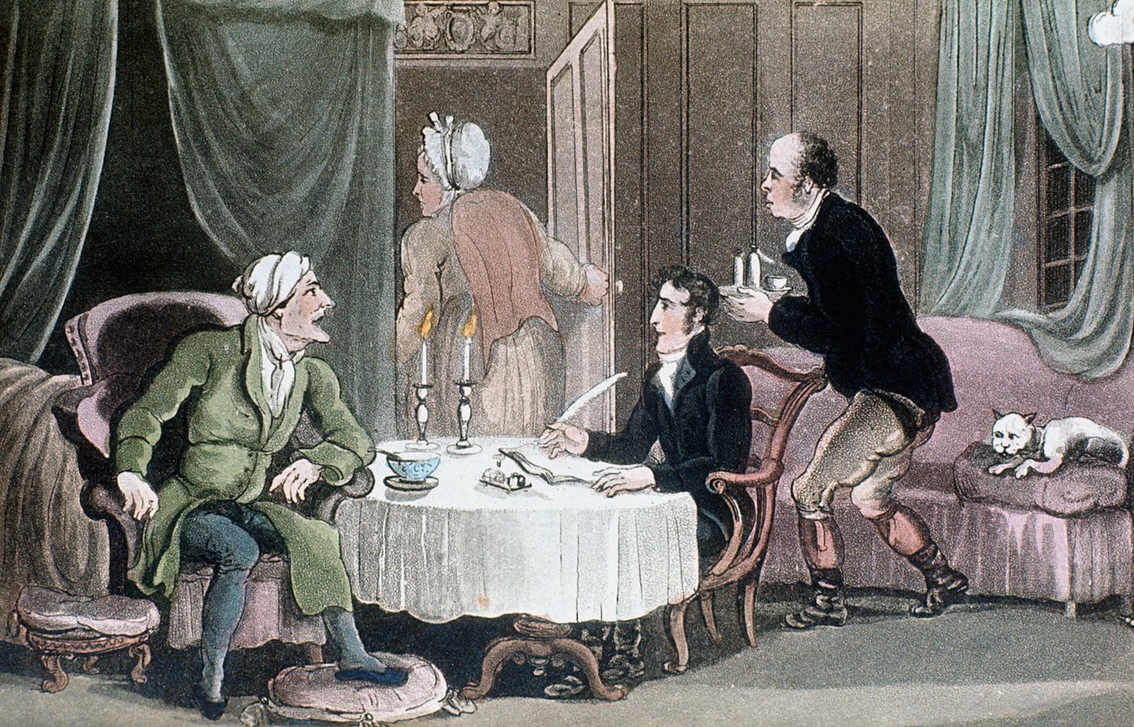 Doctor Syntax Making His Will by Thomas Rowlandson