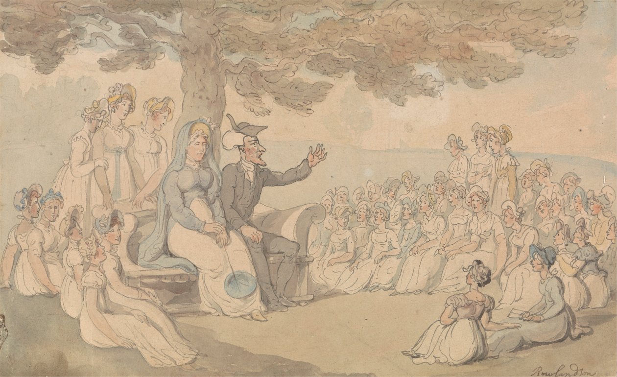 Dr. Syntax Visits a Boarding School for Young Ladies by Thomas Rowlandson