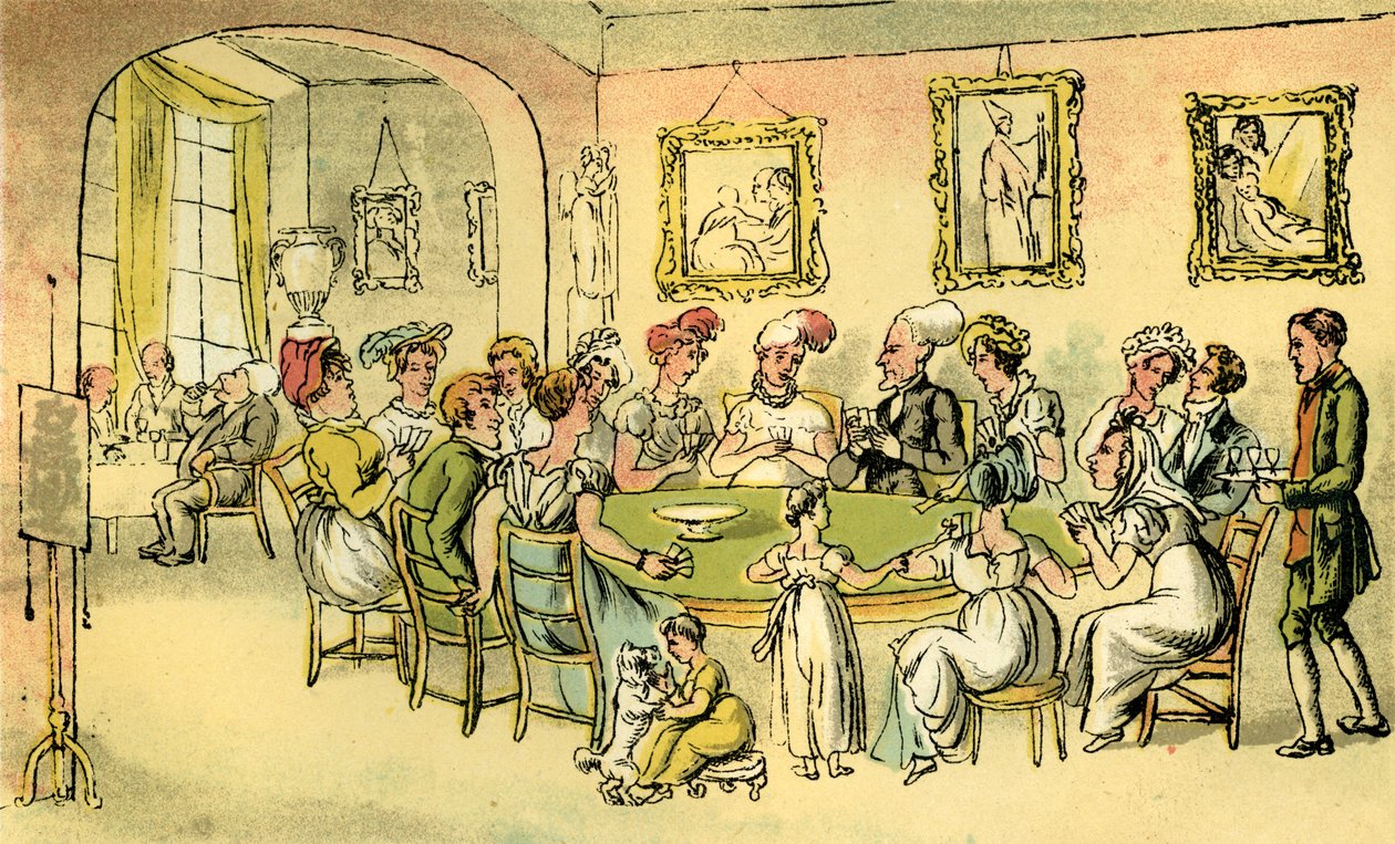 Dr Syntax at a Card Party by Thomas Rowlandson