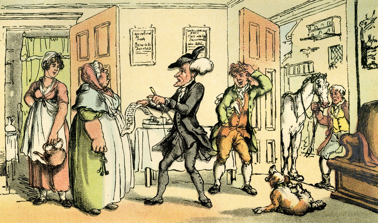 Dr Syntax Disputing His Bill with the Landlady by Thomas Rowlandson