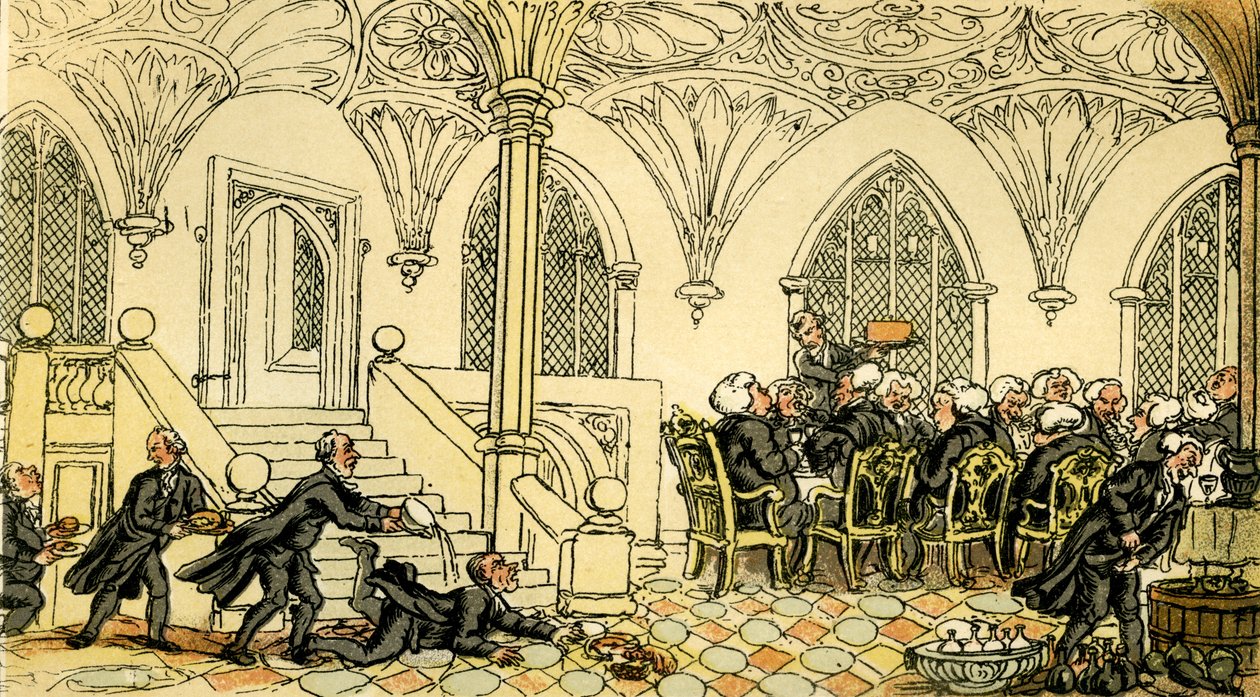 Dr Syntax Entertained at College by Thomas Rowlandson