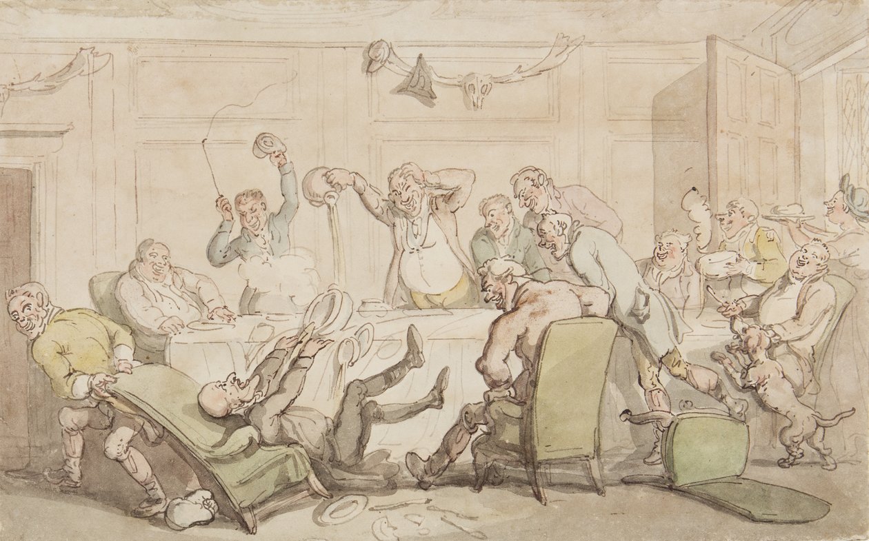 Dr Syntax Has an Accident at the Club by Thomas Rowlandson