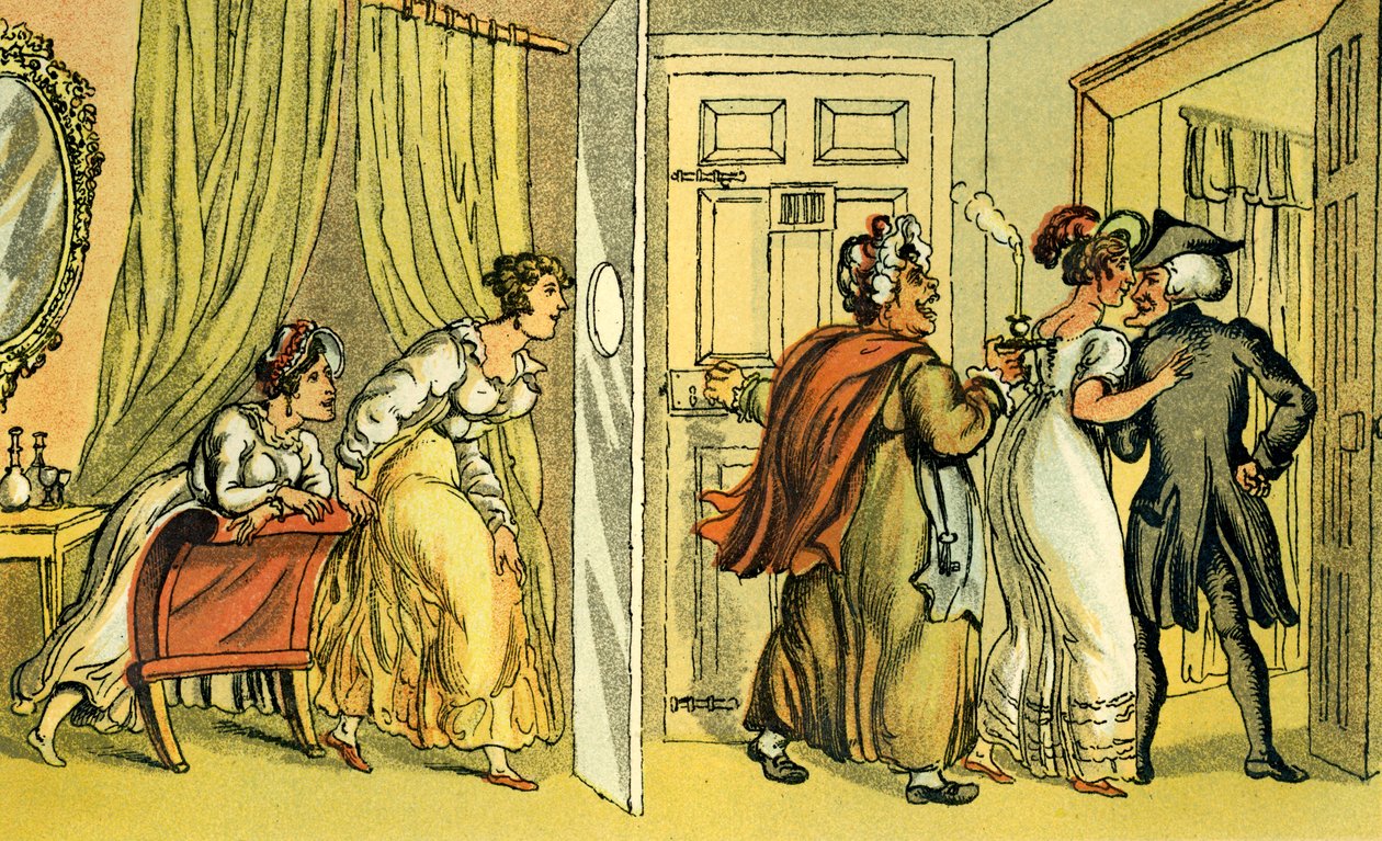 Dr Syntax in the wrong lodging house by Thomas Rowlandson