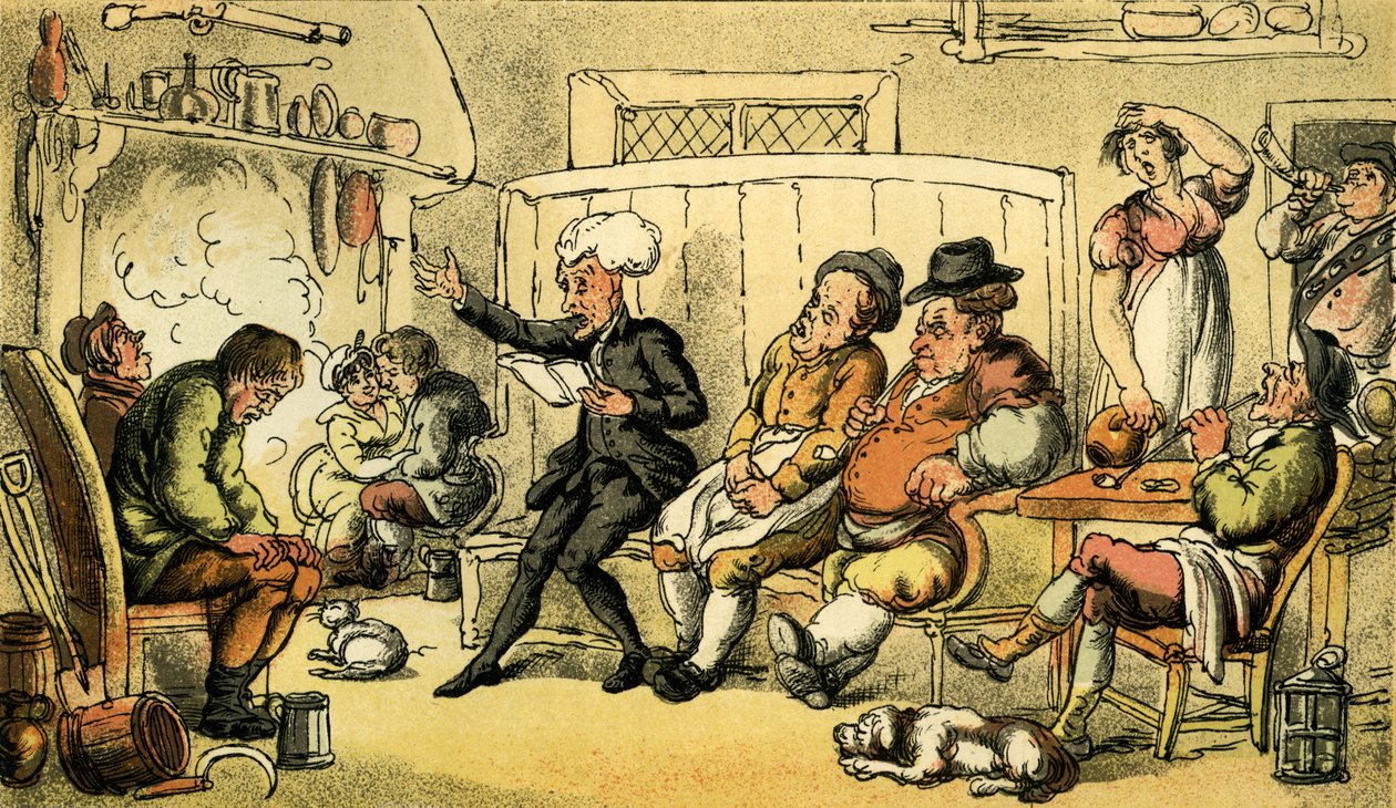 Dr Syntax Reading His Tour by Thomas Rowlandson
