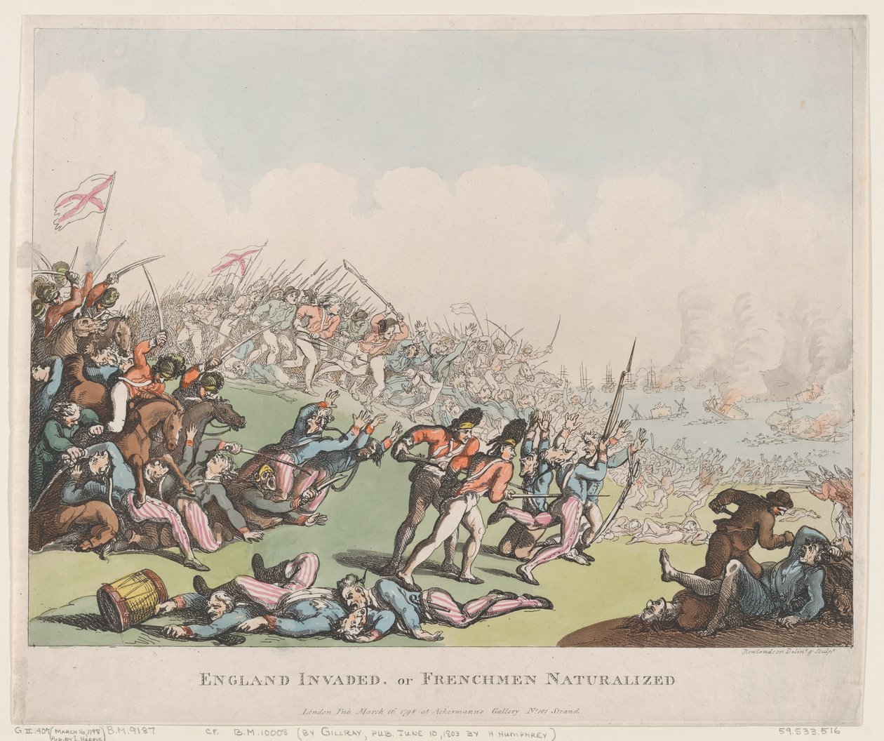 England Invaded, or Frenchmen Naturalized by Thomas Rowlandson