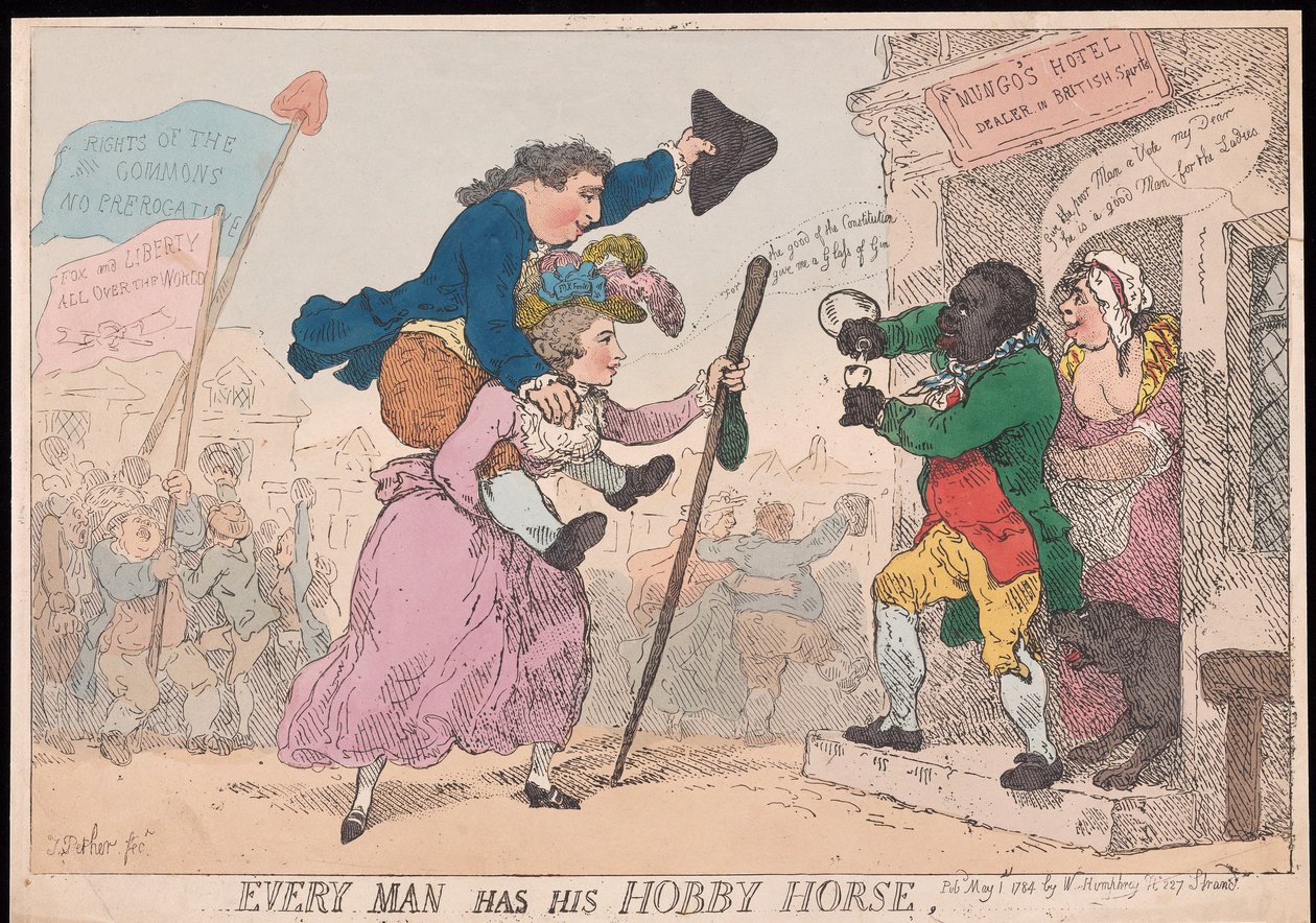 Every Man has his Hobby Horse, pub. 1784 by Thomas Rowlandson
