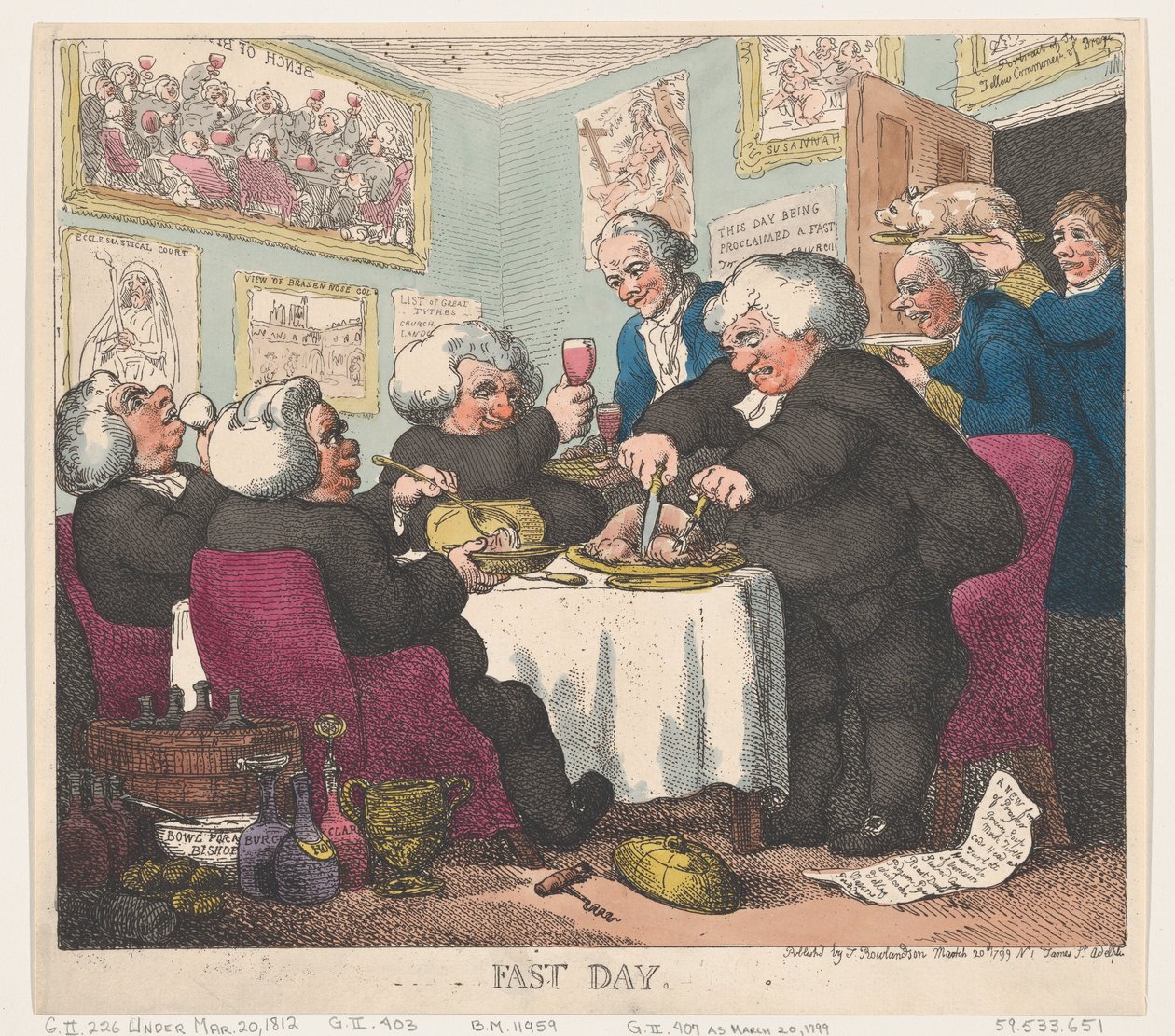 Fast Day, March 20, 1799 by Thomas Rowlandson